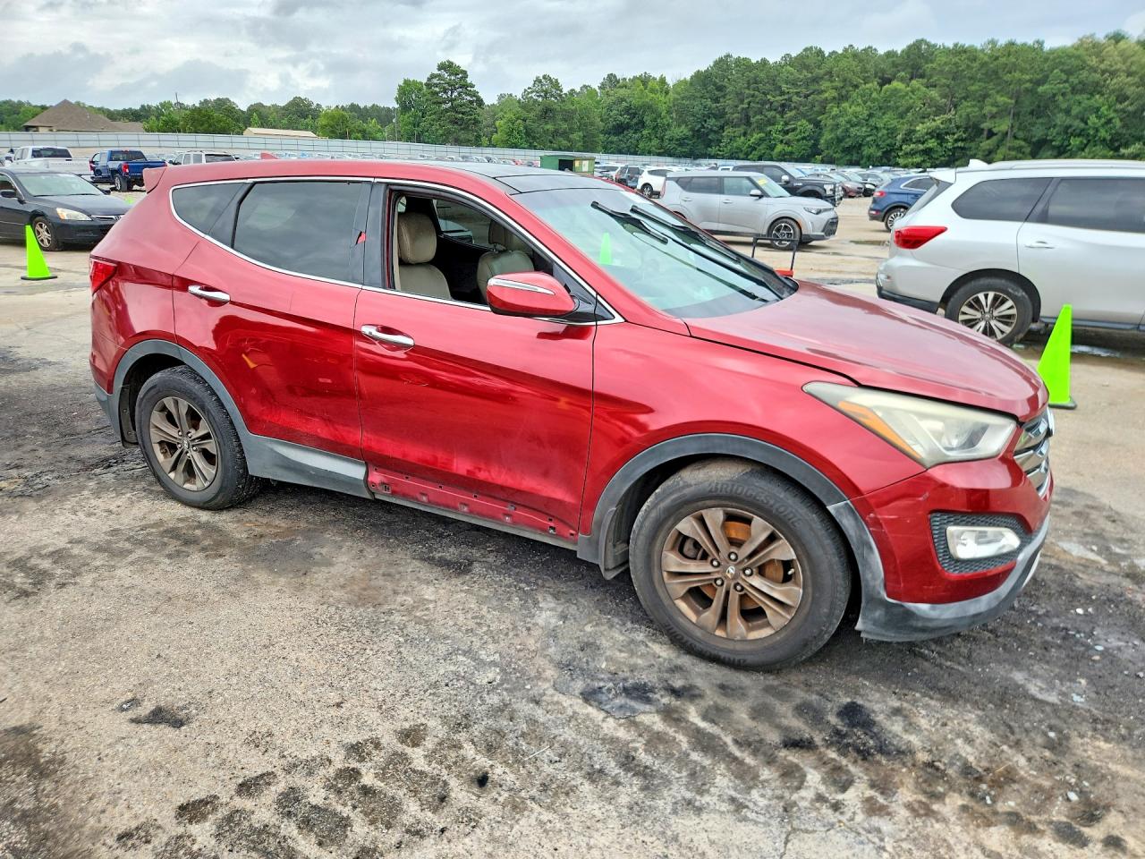2013 Hyundai Santa Fe Sport 2.4l Red vin: 5XYZU3LB4DG110656