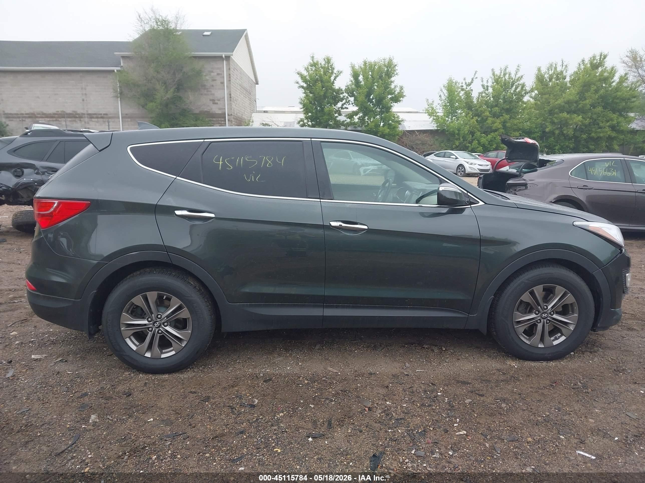 2013 Hyundai Santa Fe Sport Gray vin: 5XYZU3LB4DG113816