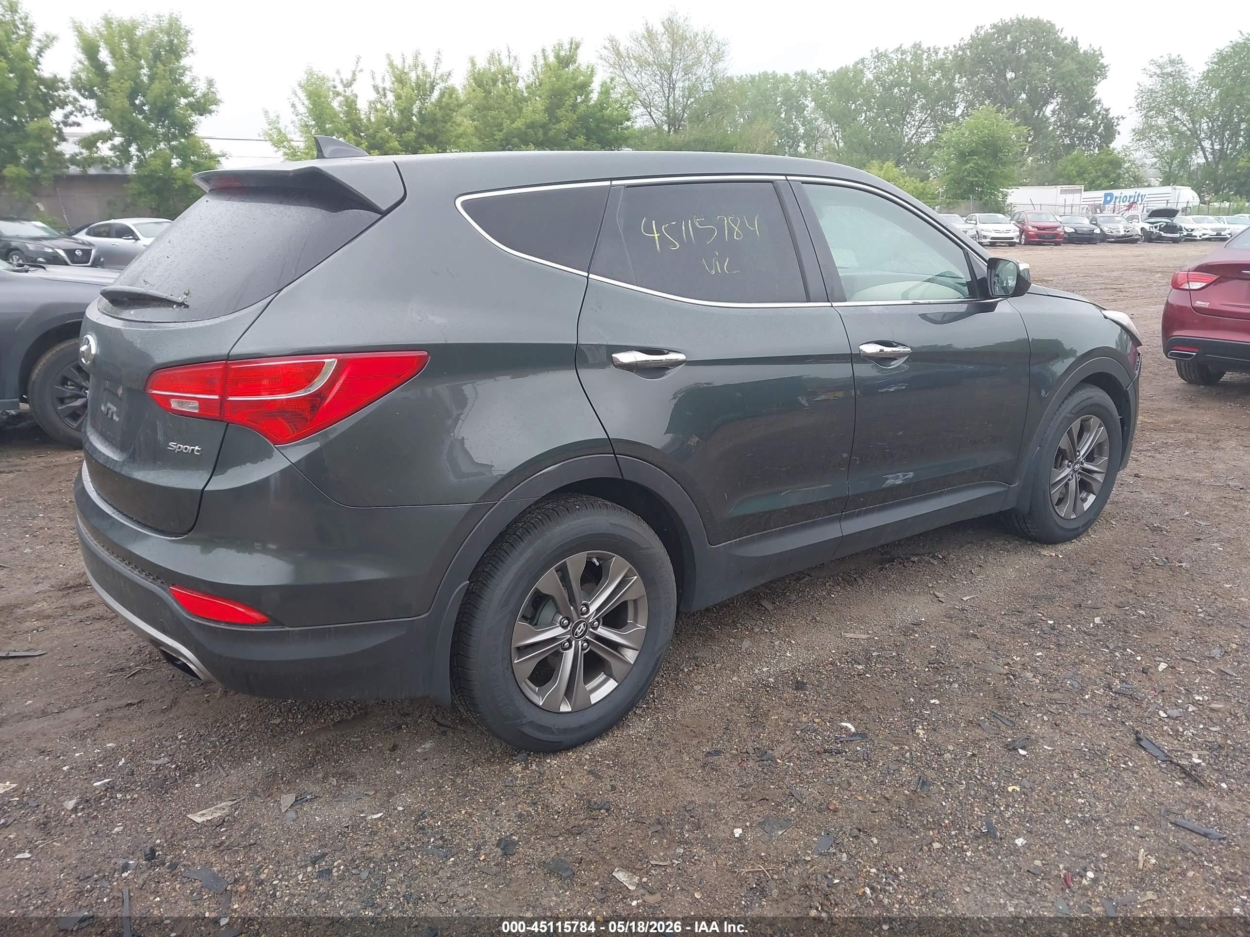 2013 Hyundai Santa Fe Sport Gray vin: 5XYZU3LB4DG113816