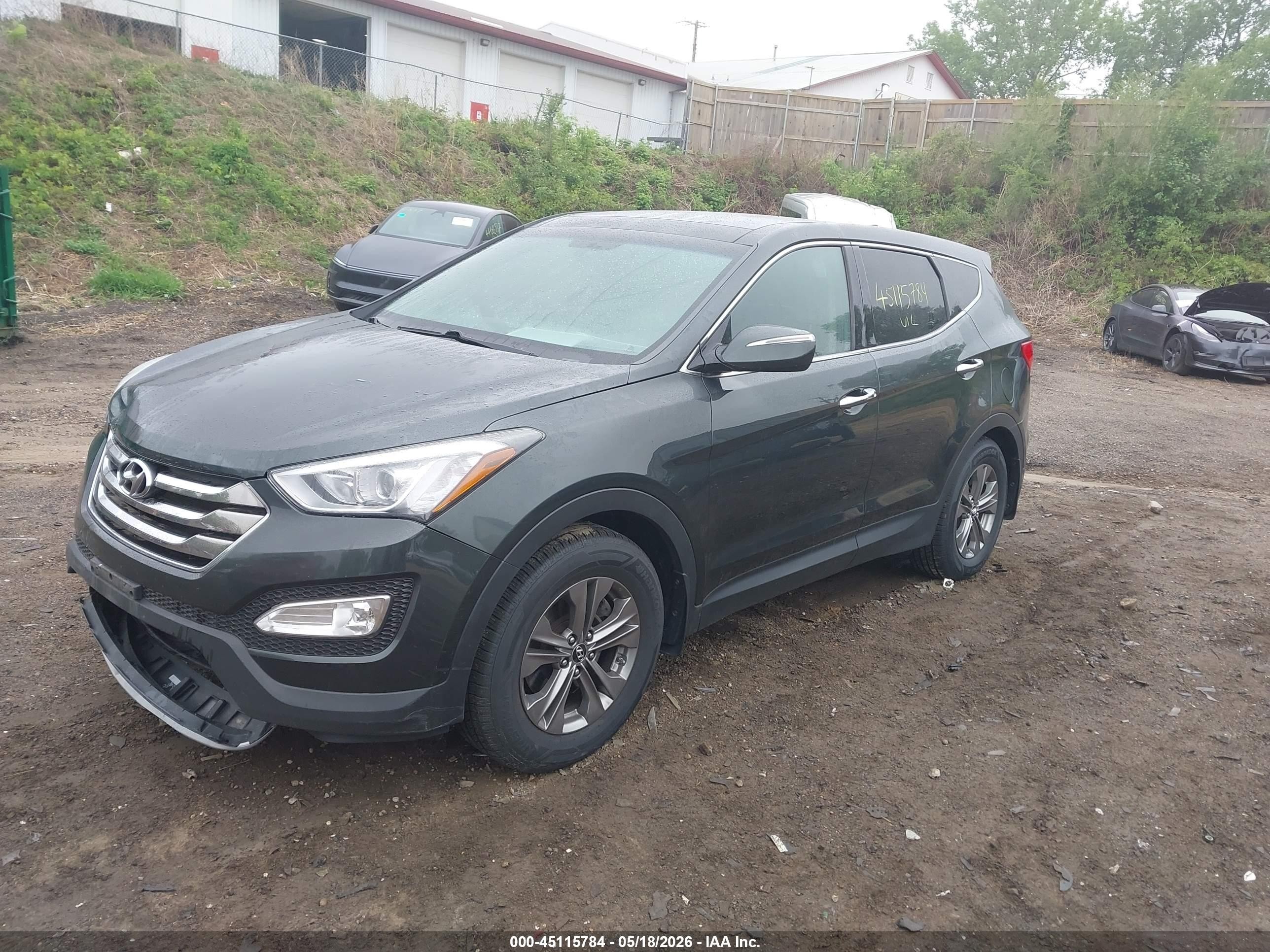 2013 Hyundai Santa Fe Sport Gray vin: 5XYZU3LB4DG113816
