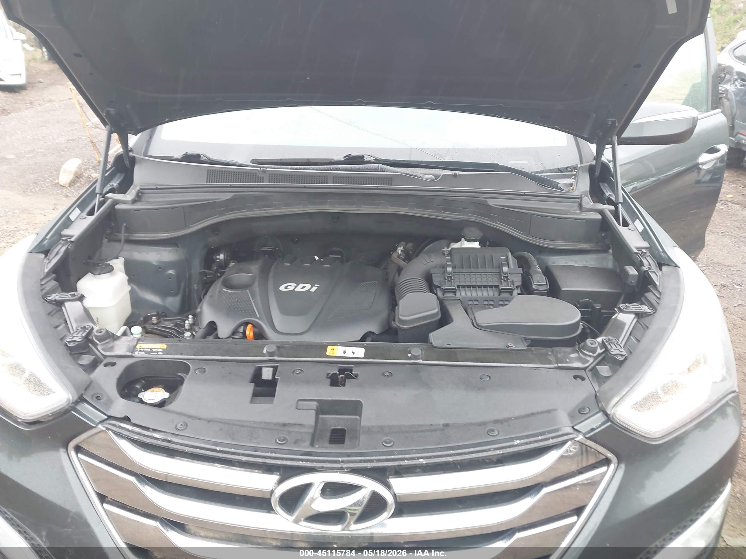 2013 Hyundai Santa Fe Sport Gray vin: 5XYZU3LB4DG113816