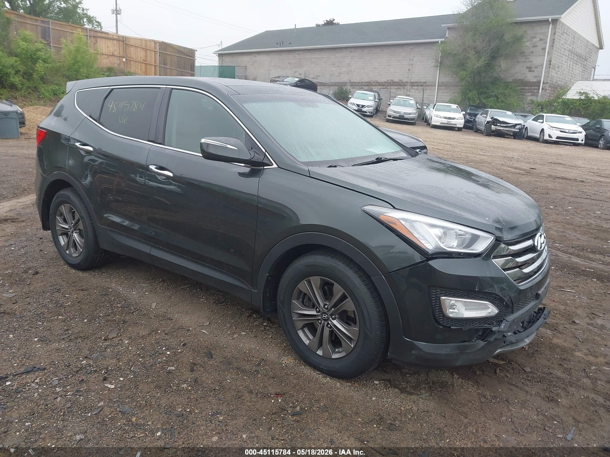 2013 Hyundai Santa Fe Sport Gray vin: 5XYZU3LB4DG113816