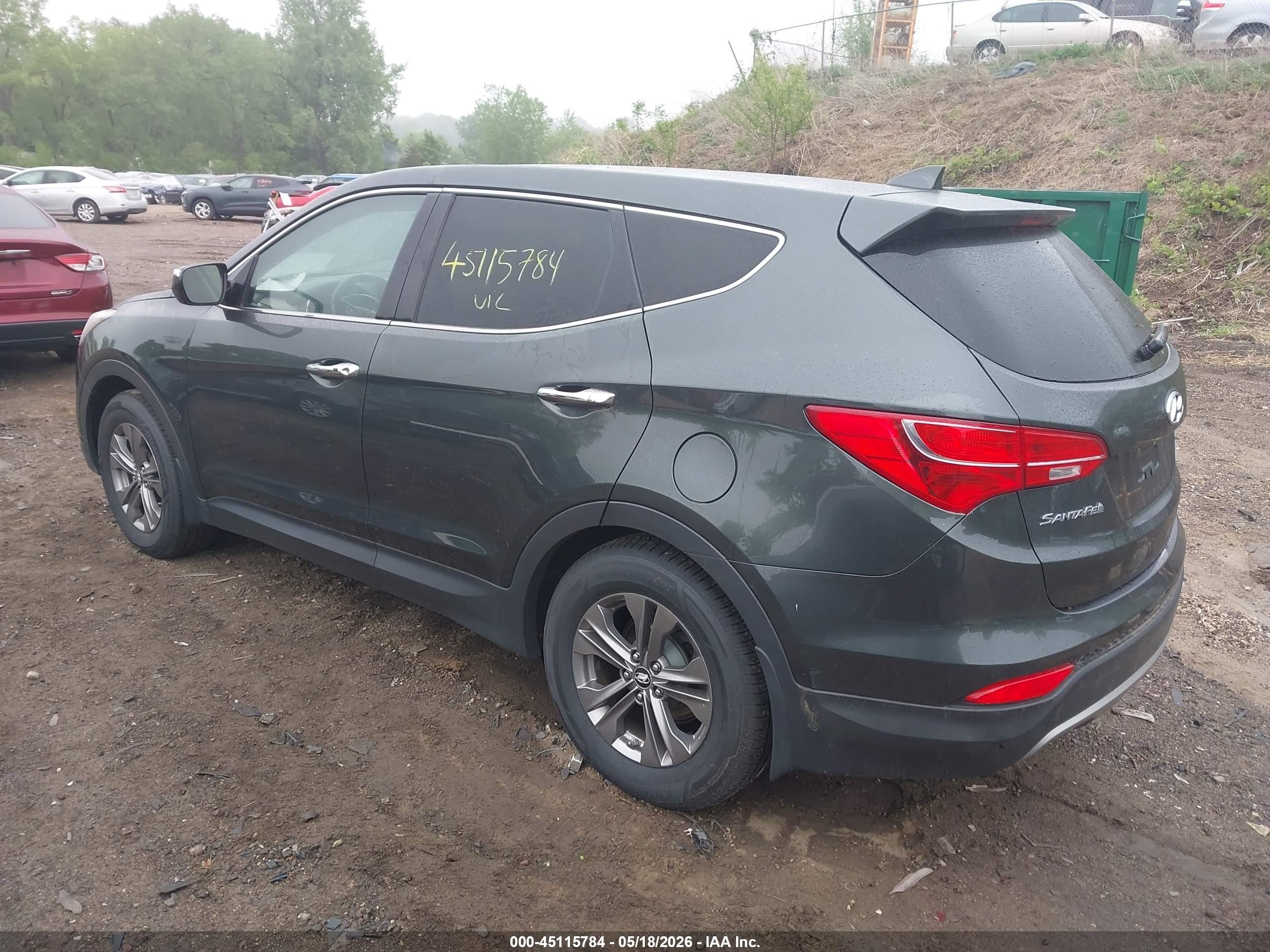 2013 Hyundai Santa Fe Sport Gray vin: 5XYZU3LB4DG113816