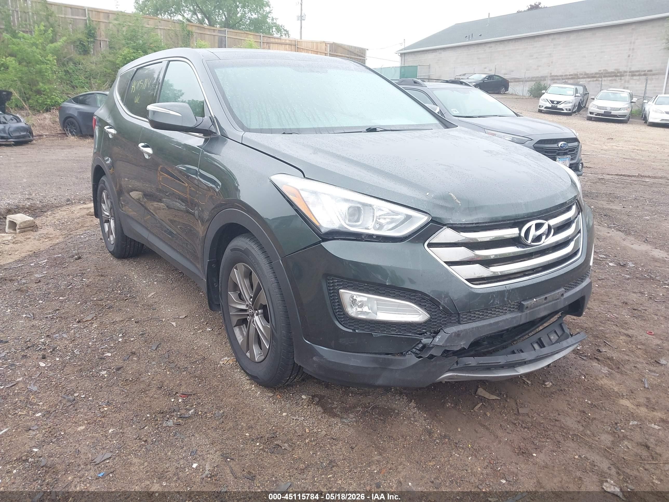 2013 Hyundai Santa Fe Sport Gray vin: 5XYZU3LB4DG113816