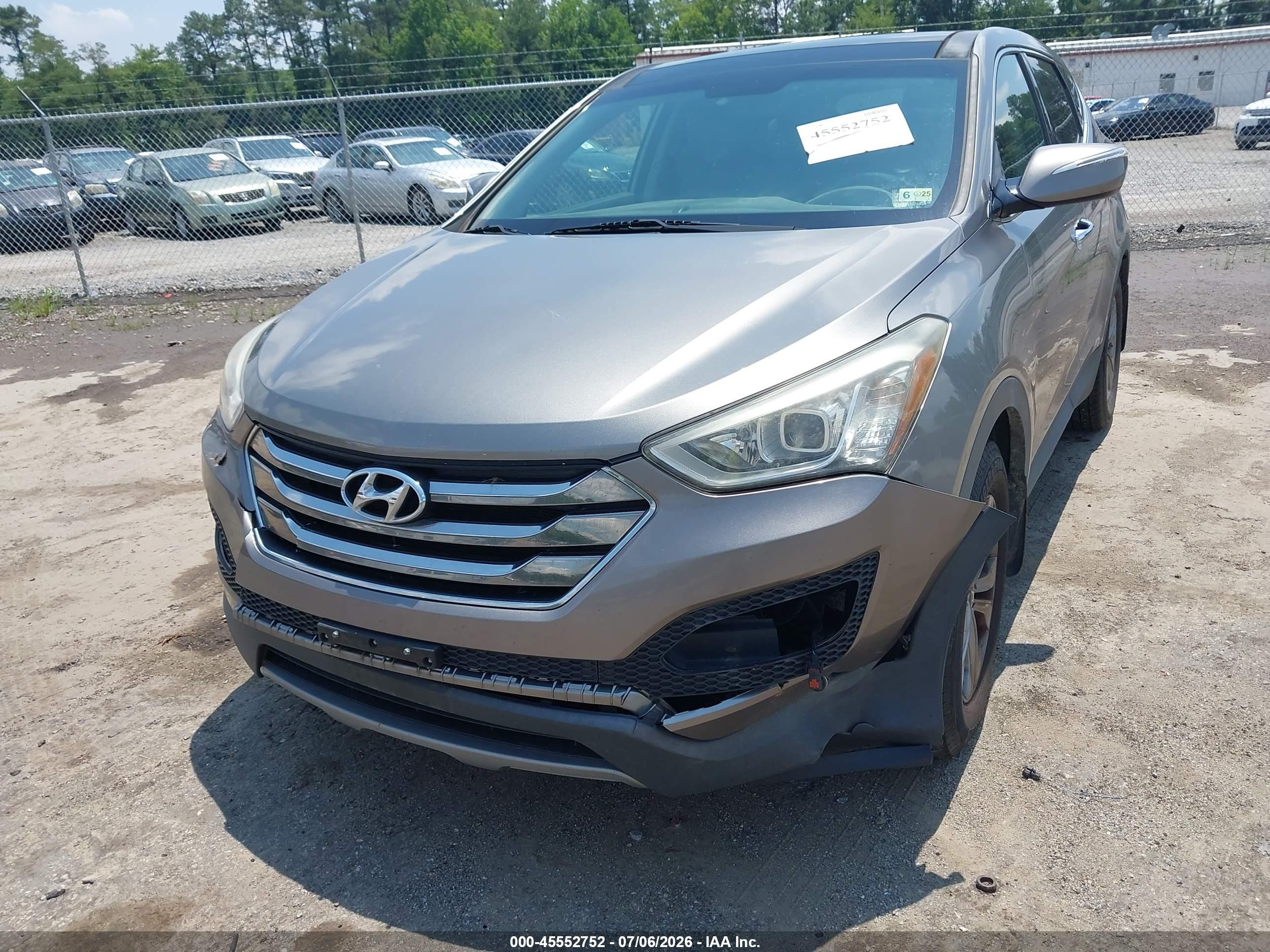 2014 Hyundai Santa Fe Sport 2.4l Gray vin: 5XYZU3LB4EG128530
