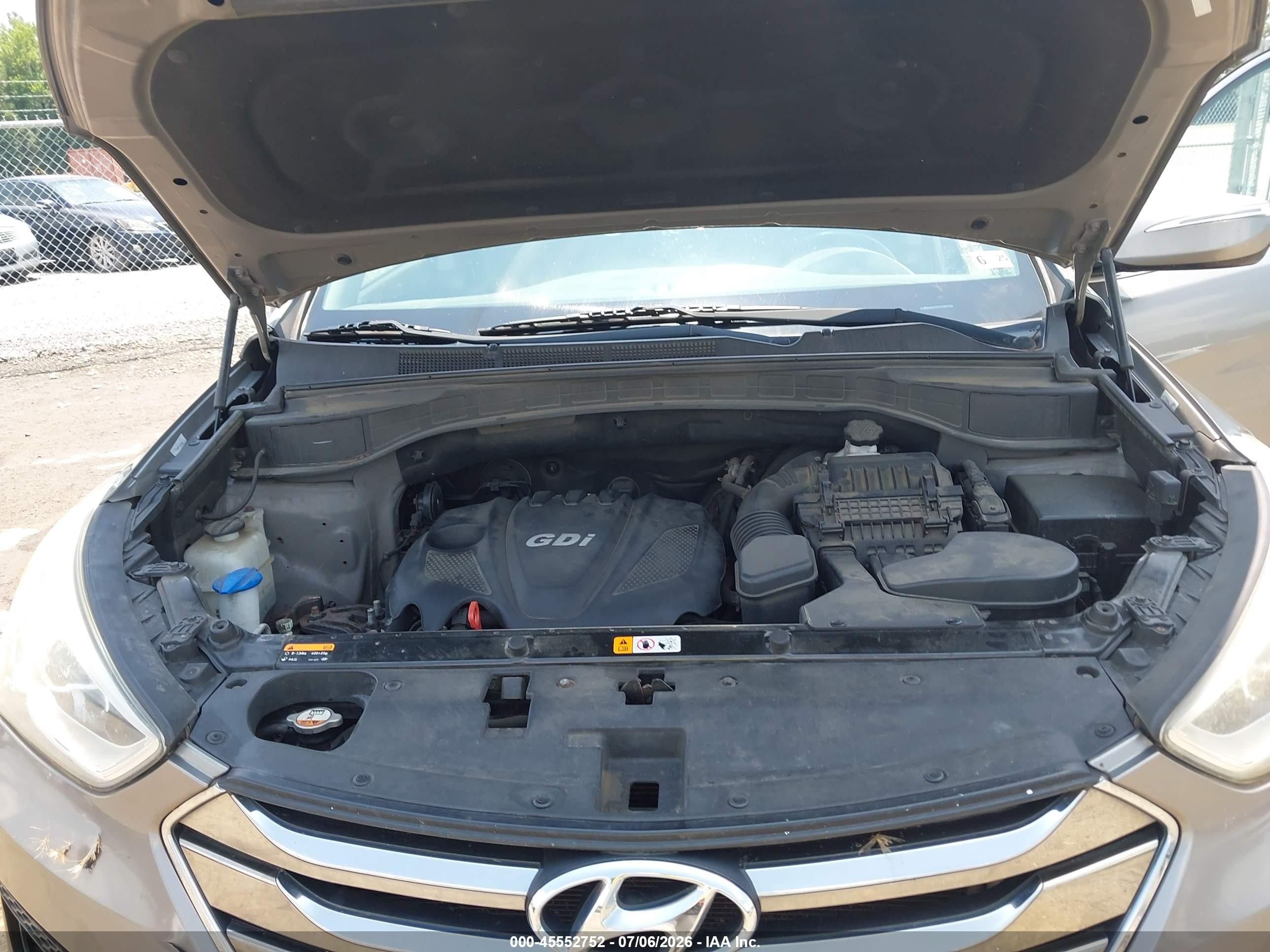 2014 Hyundai Santa Fe Sport 2.4l Gray vin: 5XYZU3LB4EG128530