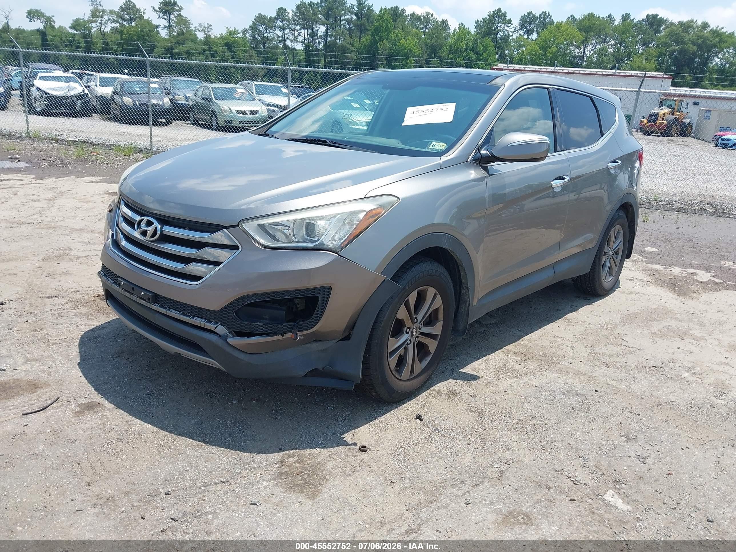 2014 Hyundai Santa Fe Sport 2.4l Gray vin: 5XYZU3LB4EG128530