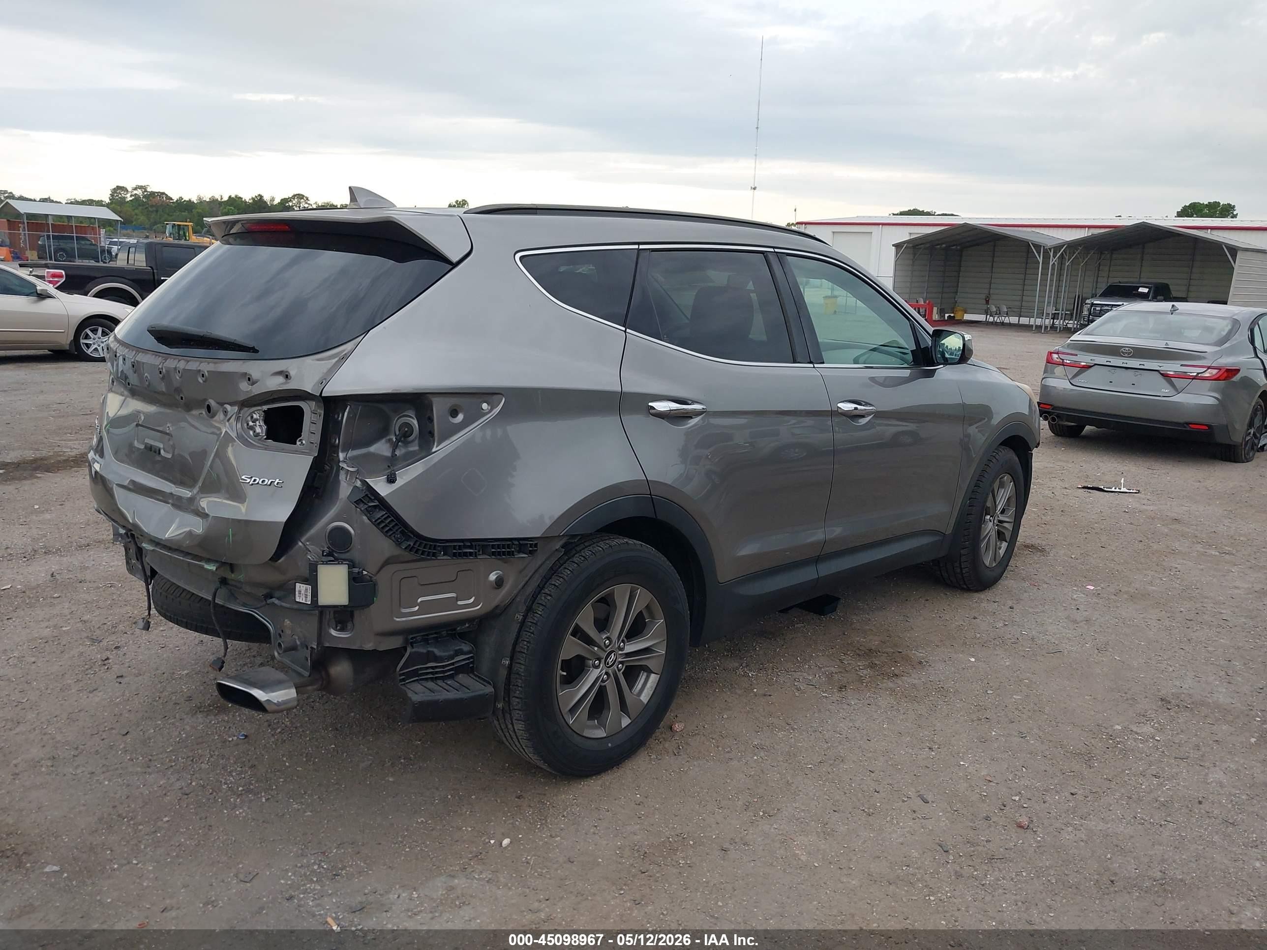 2014 Hyundai Santa Fe Sport 2.4l Gray vin: 5XYZU3LB4EG128706