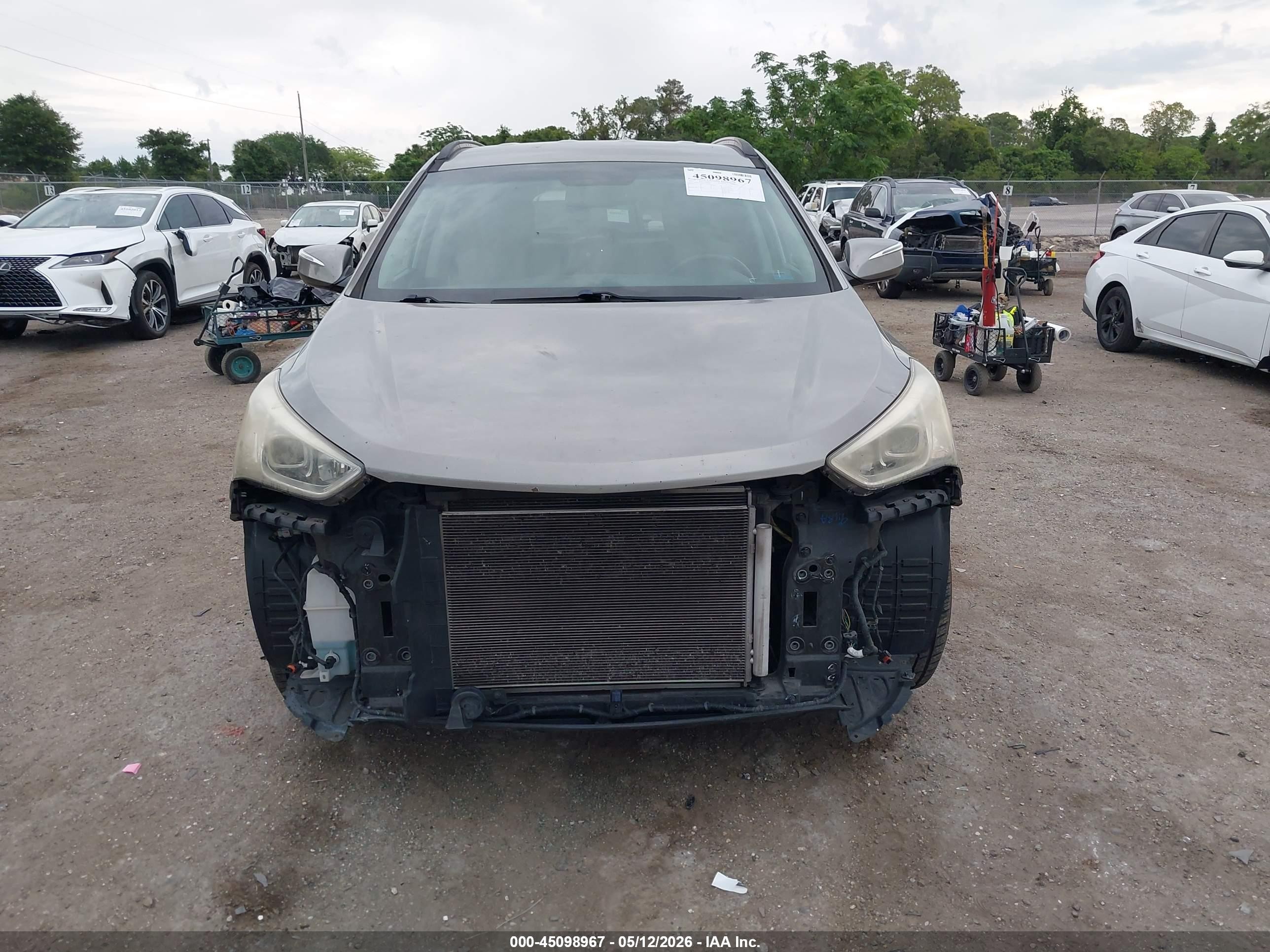 2014 Hyundai Santa Fe Sport 2.4l Gray vin: 5XYZU3LB4EG128706