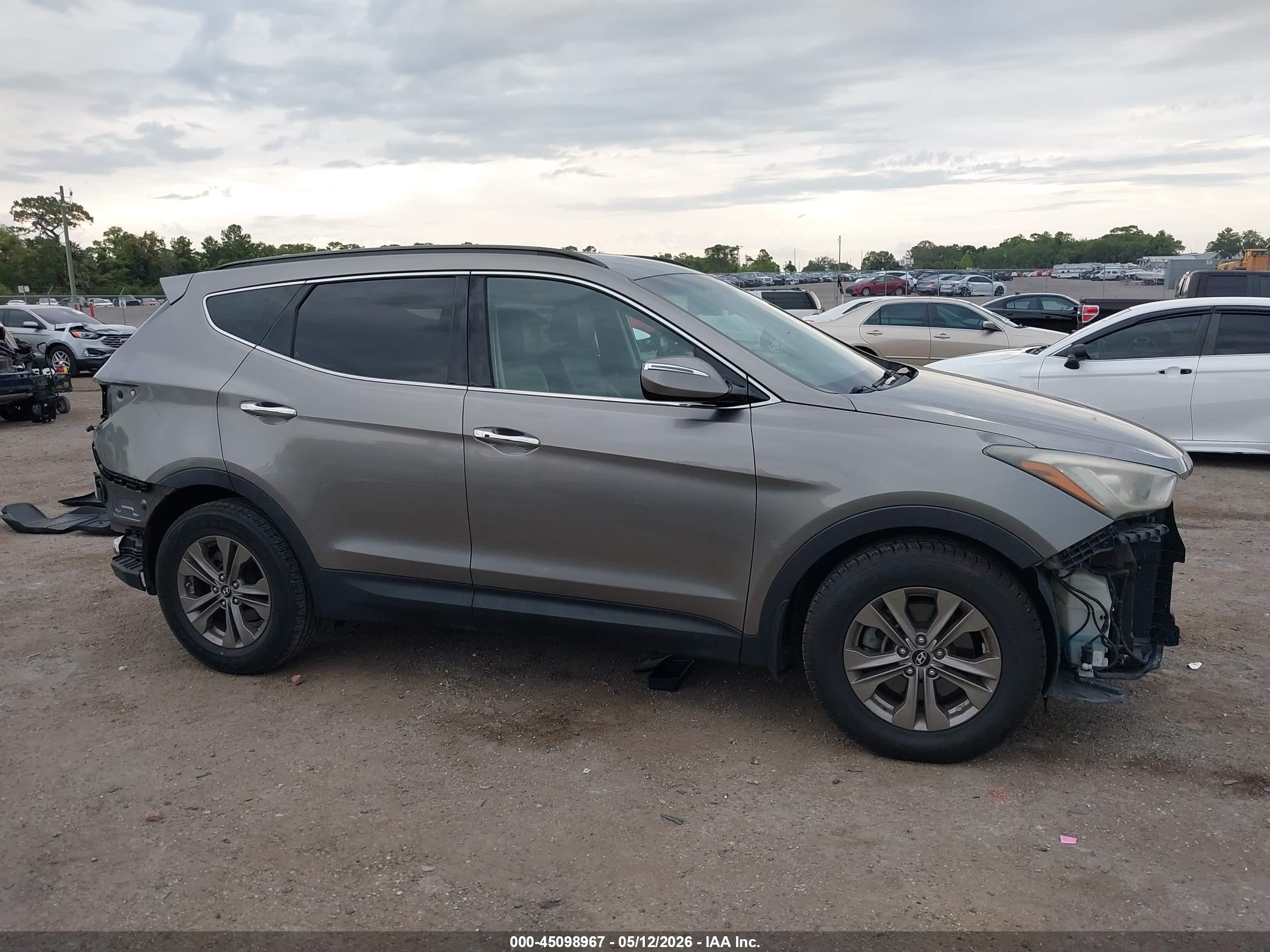 2014 Hyundai Santa Fe Sport 2.4l Gray vin: 5XYZU3LB4EG128706