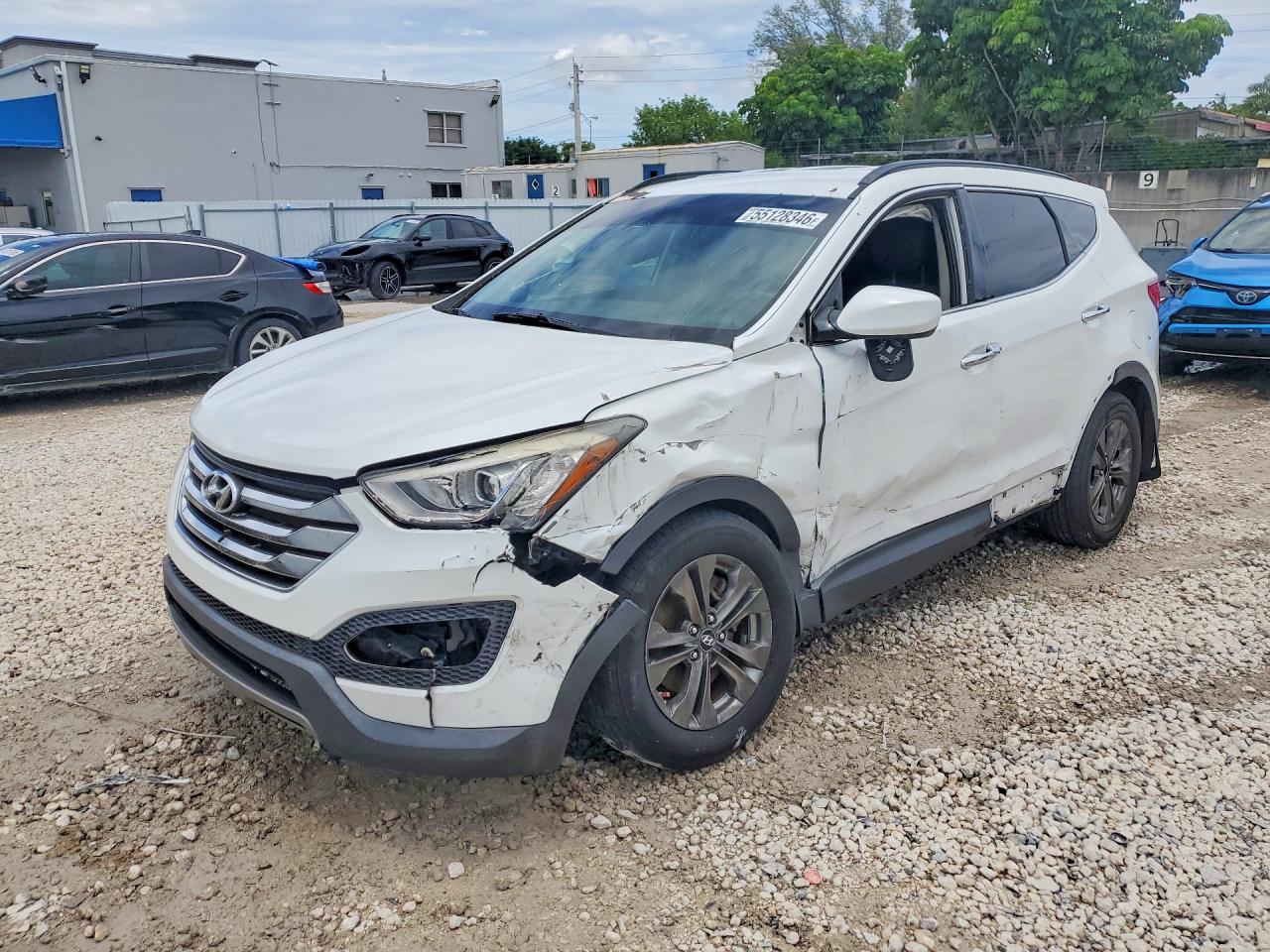 2014 Hyundai Santa Fe Sport 2.4l White vin: 5XYZU3LB4EG132013