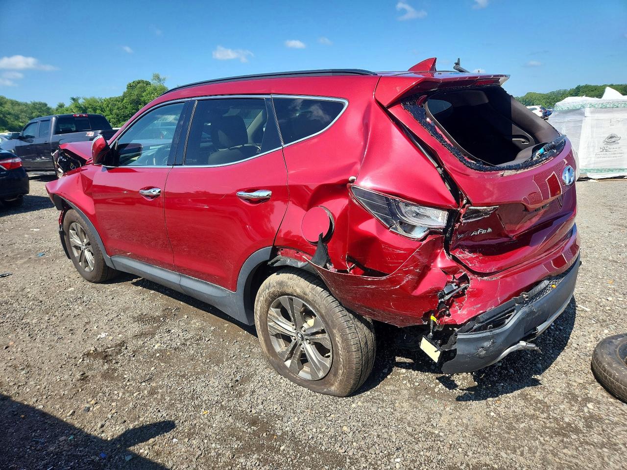 2014 Hyundai Santa Fe Sport 2.4l Red vin: 5XYZU3LB4EG138426