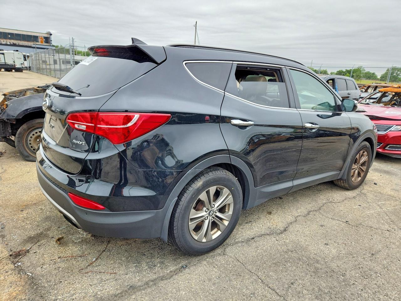 2014 Hyundai Santa Fe Sport 2.4l Black vin: 5XYZU3LB4EG147952