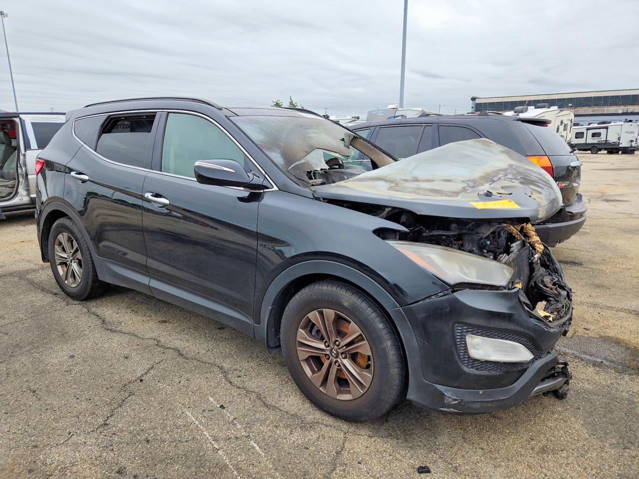 2014 Hyundai Santa Fe Sport 2.4l Black vin: 5XYZU3LB4EG147952