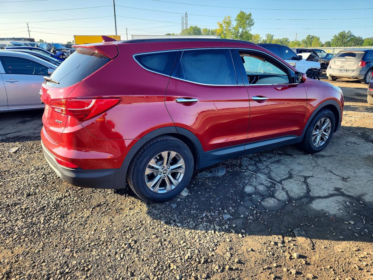 2014 Hyundai Santa Fe Sport 2.4l Red vin: 5XYZU3LB4EG172687