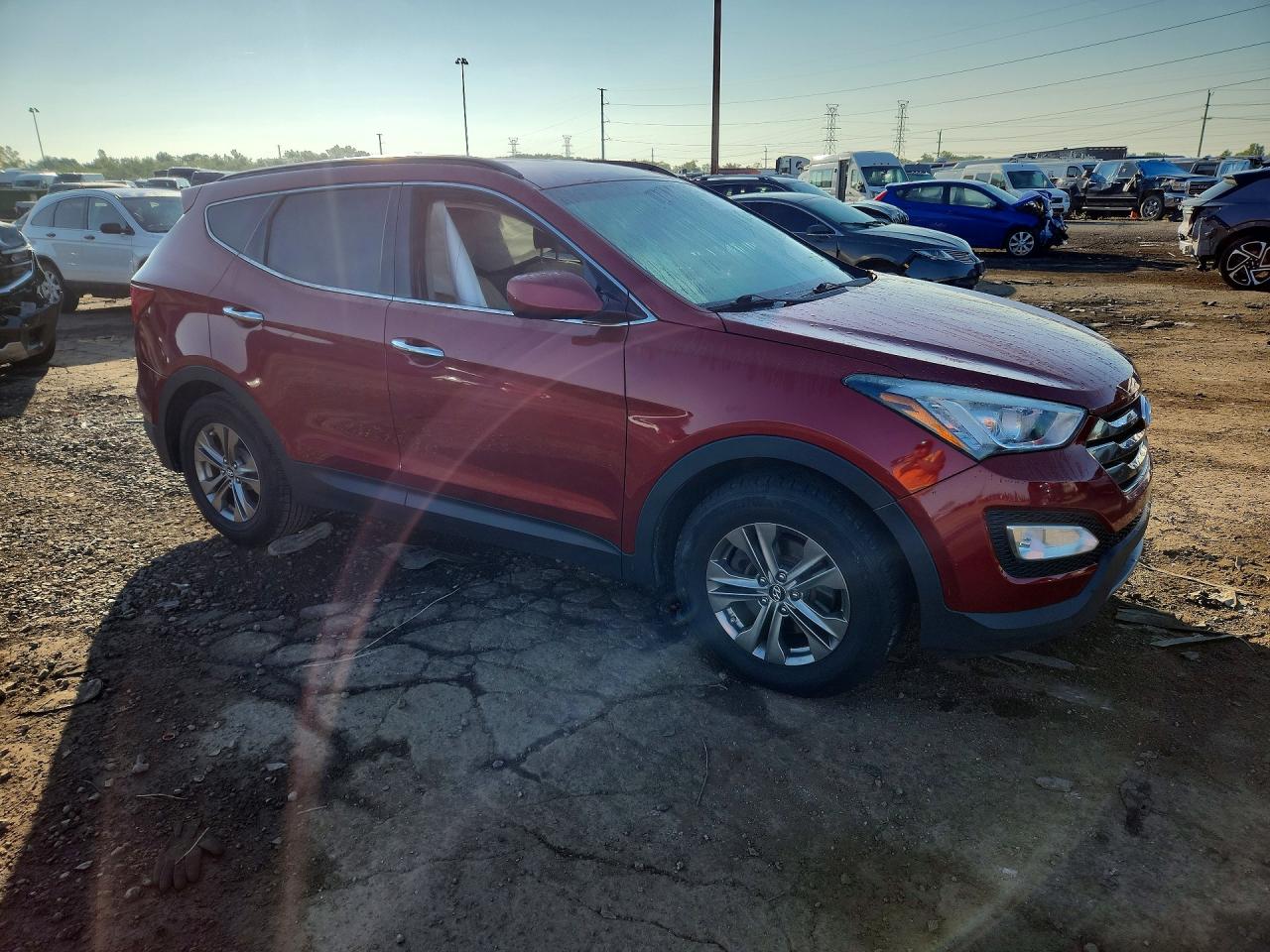2014 Hyundai Santa Fe Sport 2.4l Red vin: 5XYZU3LB4EG172687