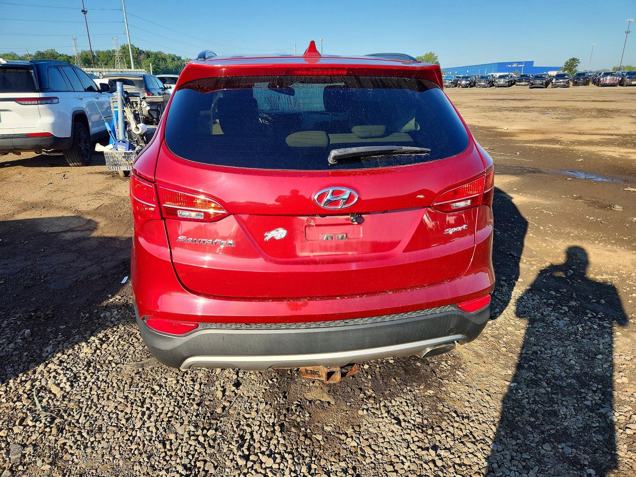 2014 Hyundai Santa Fe Sport 2.4l Red vin: 5XYZU3LB4EG172687