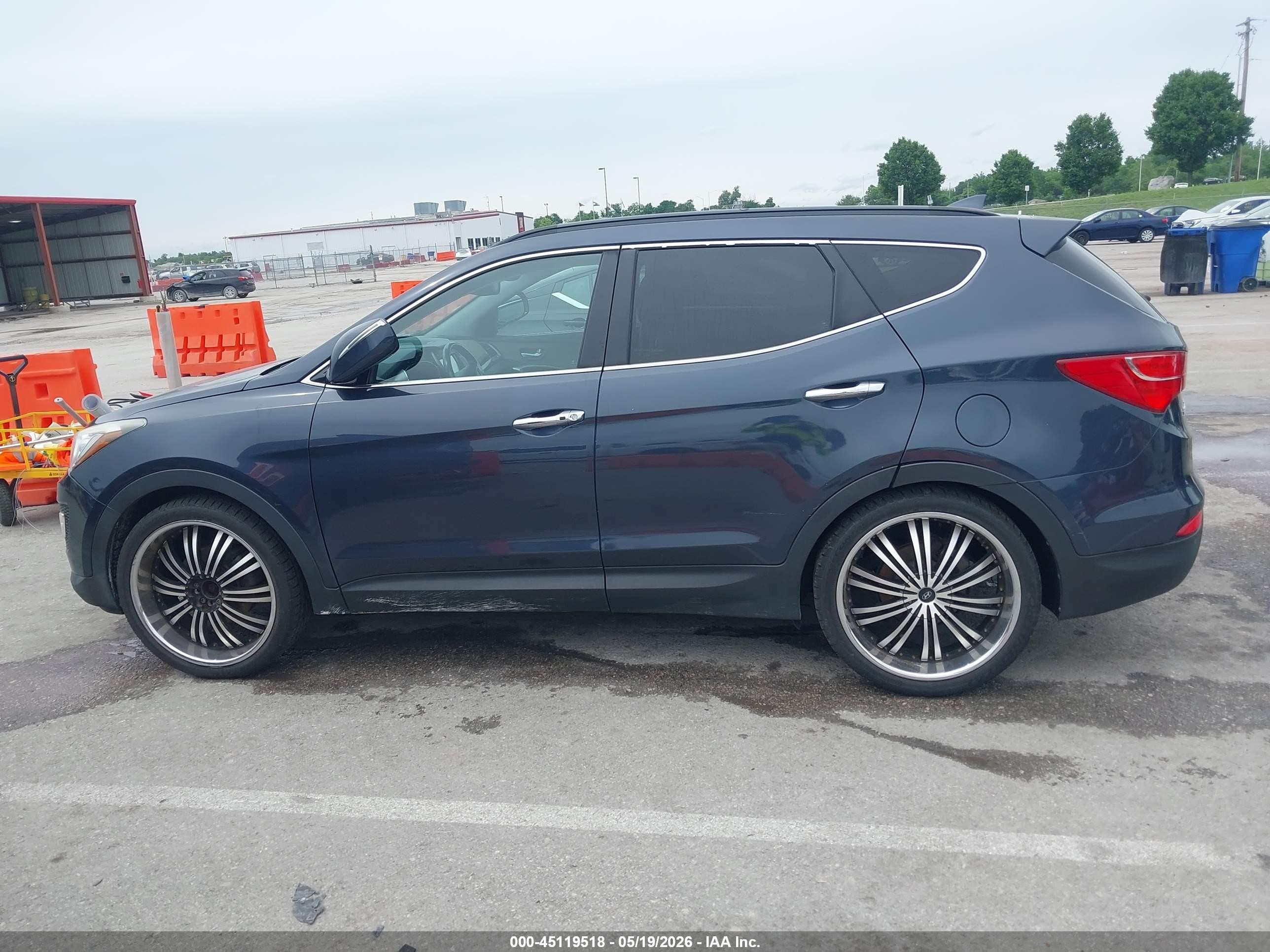 2014 Hyundai Santa Fe Sport 2.4l Dark Blue vin: 5XYZU3LB4EG186833