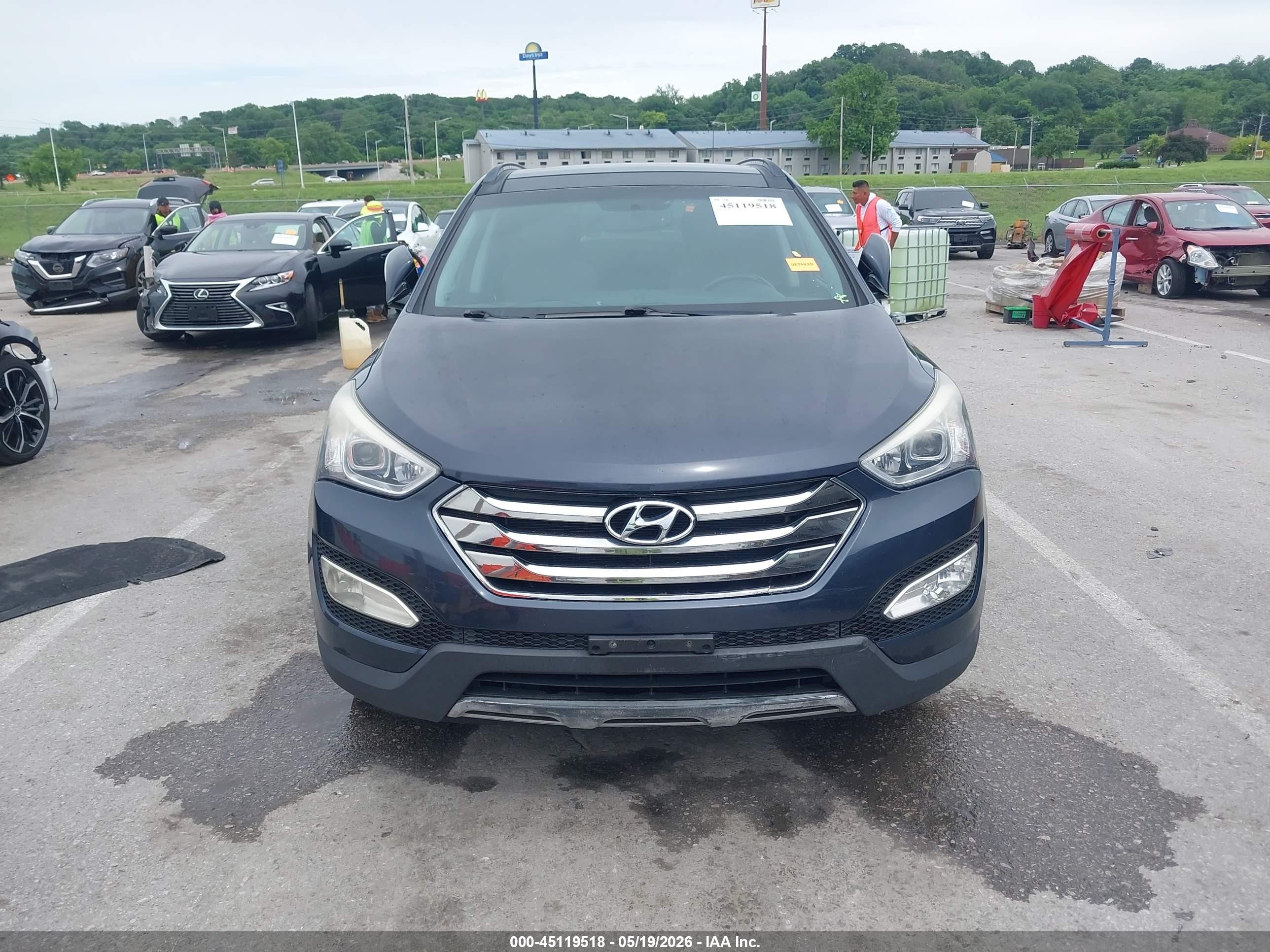 2014 Hyundai Santa Fe Sport 2.4l Dark Blue vin: 5XYZU3LB4EG186833