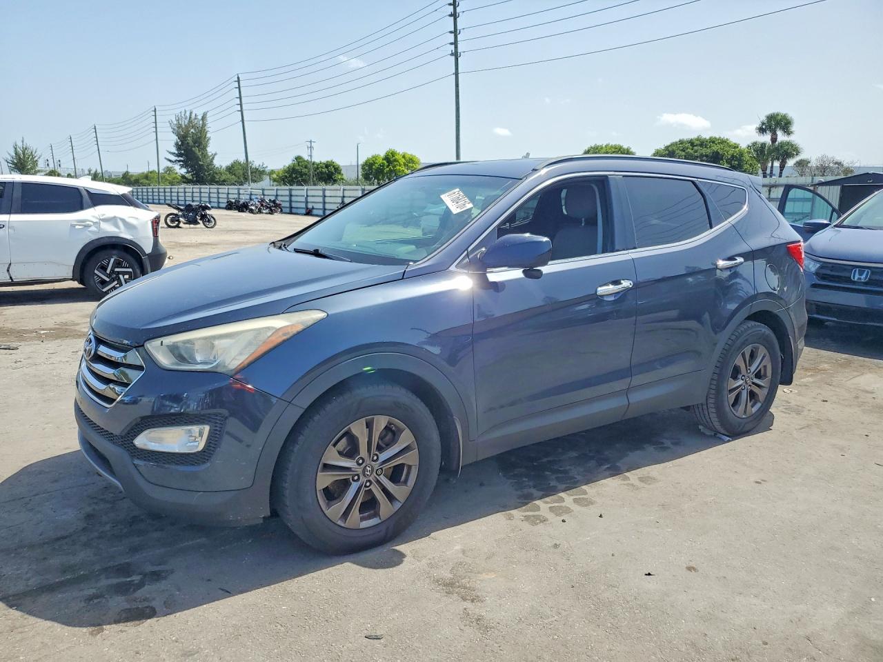 2014 Hyundai Santa Fe Sport 2.4l Blue vin: 5XYZU3LB4EG195645
