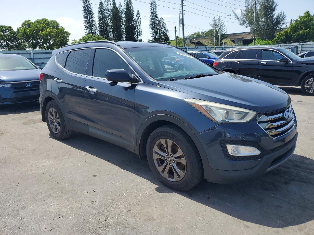 2014 Hyundai Santa Fe Sport 2.4l Blue vin: 5XYZU3LB4EG195645
