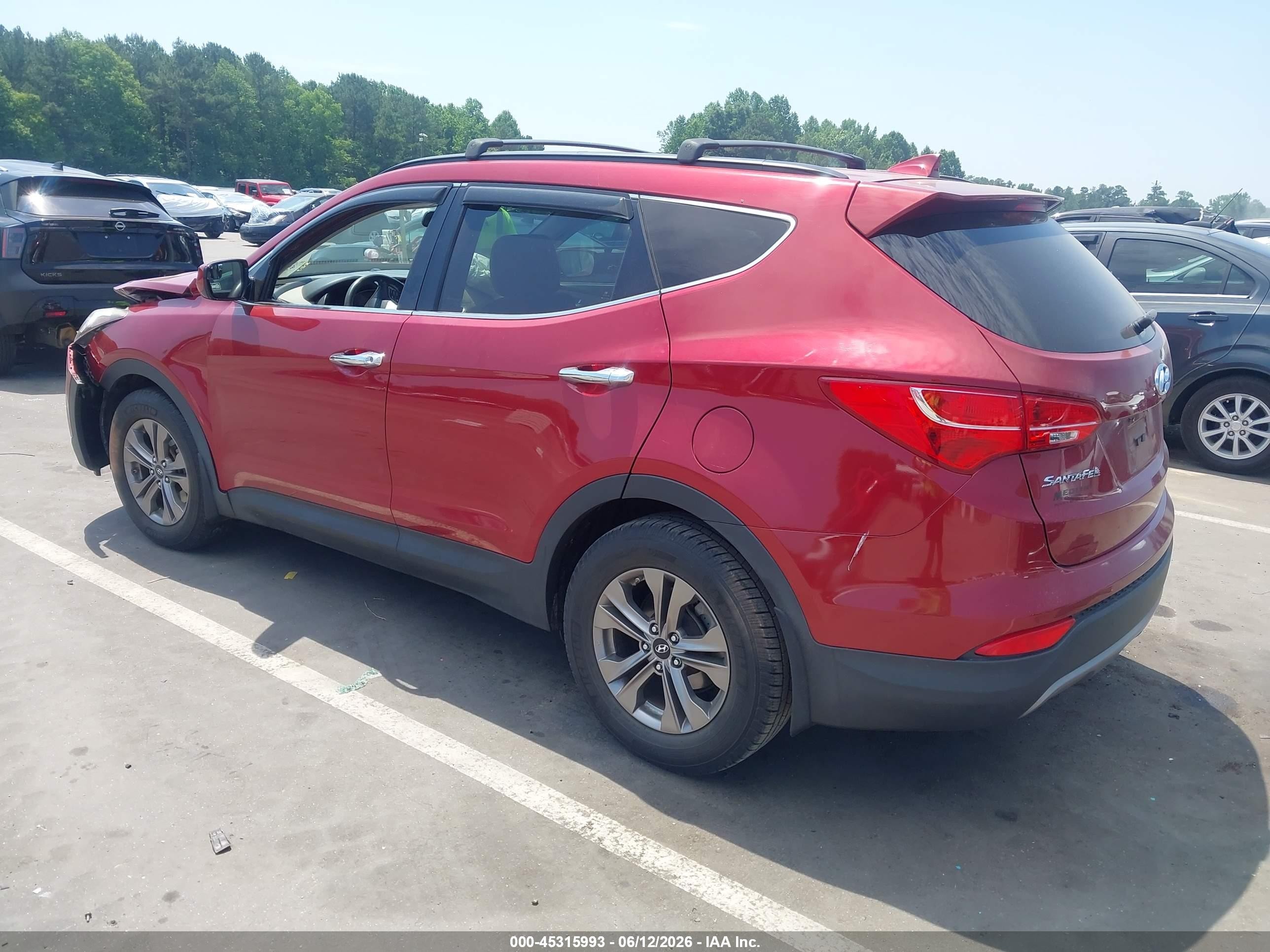 2015 Hyundai Santa Fe Sport 2.4l Red vin: 5XYZU3LB4FG250323