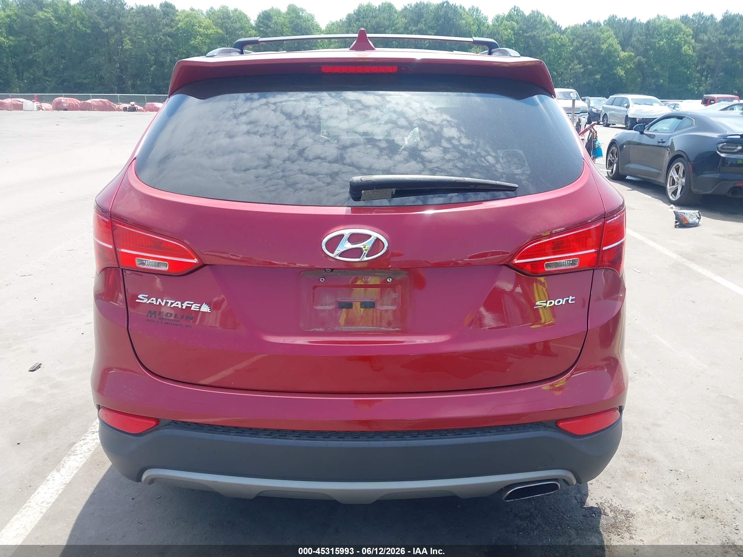 2015 Hyundai Santa Fe Sport 2.4l Red vin: 5XYZU3LB4FG250323