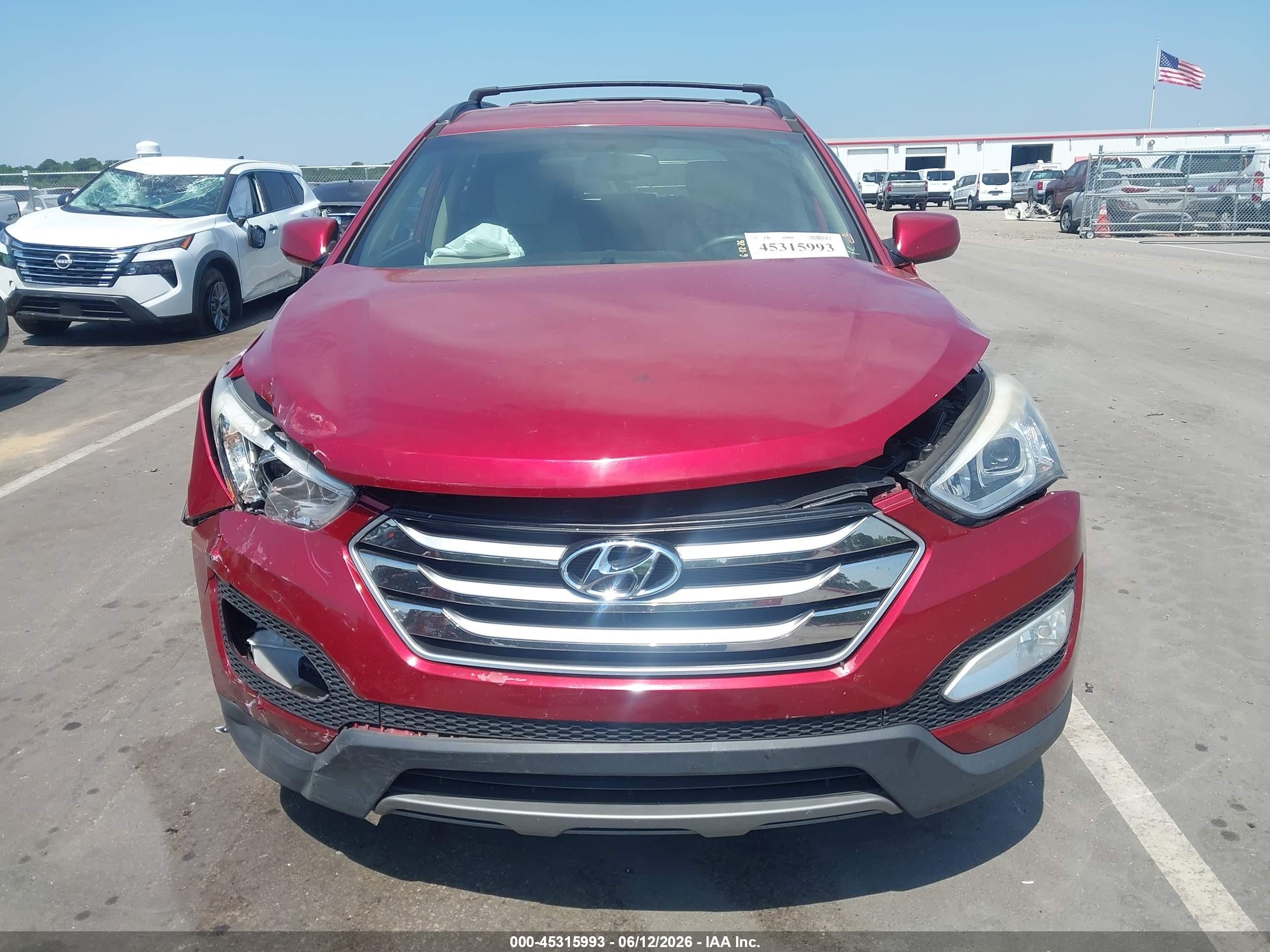 2015 Hyundai Santa Fe Sport 2.4l Red vin: 5XYZU3LB4FG250323