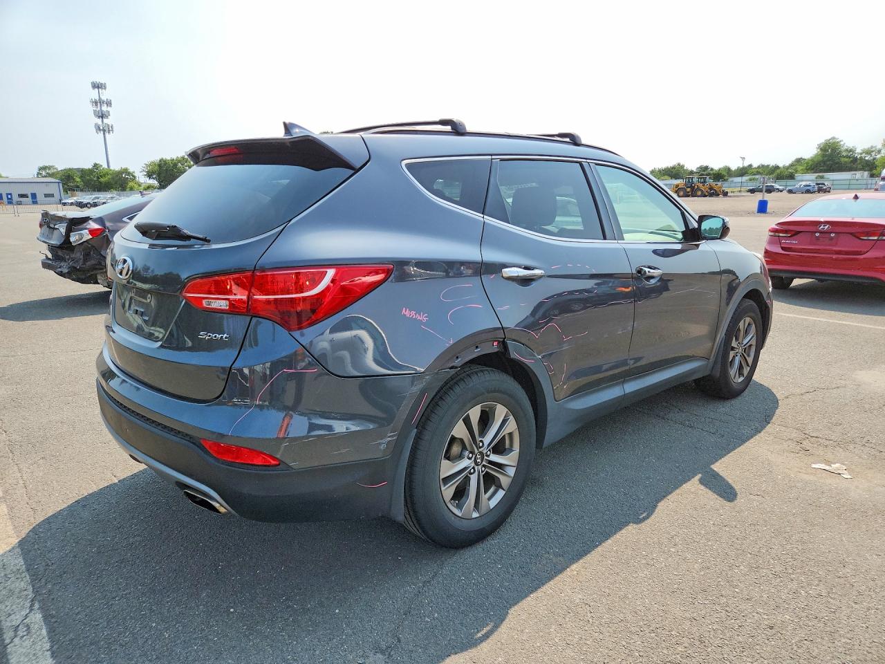2015 Hyundai Santa Fe Sport 2.4l Black vin: 5XYZU3LB4FG259037