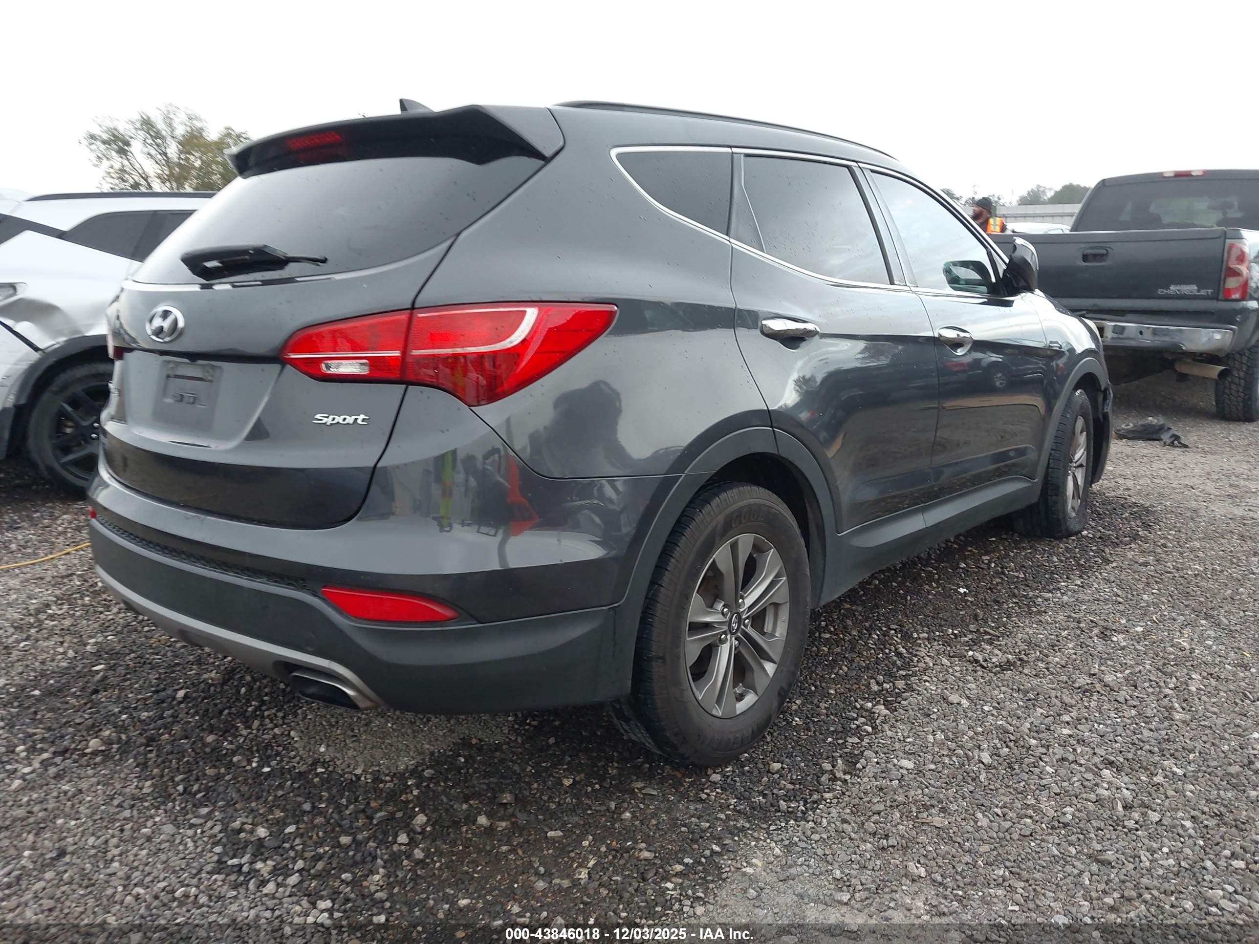 2015 Hyundai Santa Fe Sport 2.4l Gray vin: 5XYZU3LB4FG269972