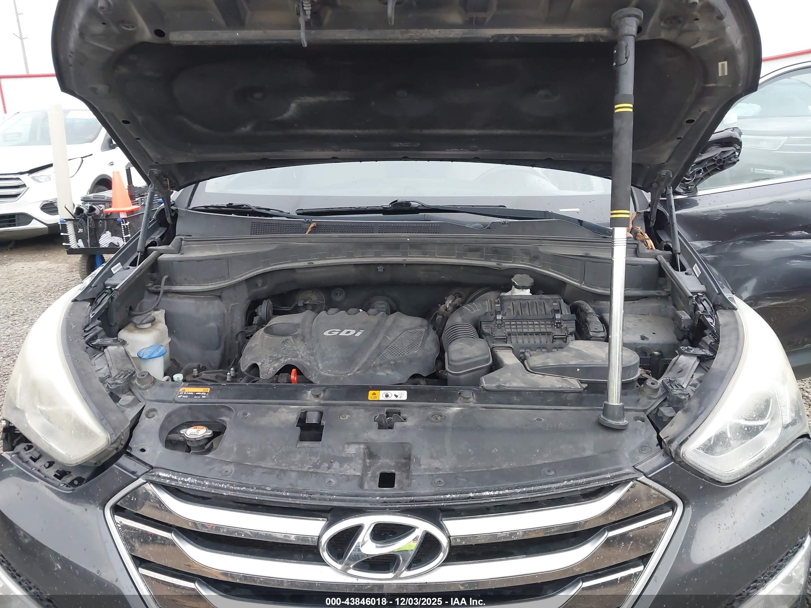 2015 Hyundai Santa Fe Sport 2.4l Gray vin: 5XYZU3LB4FG269972