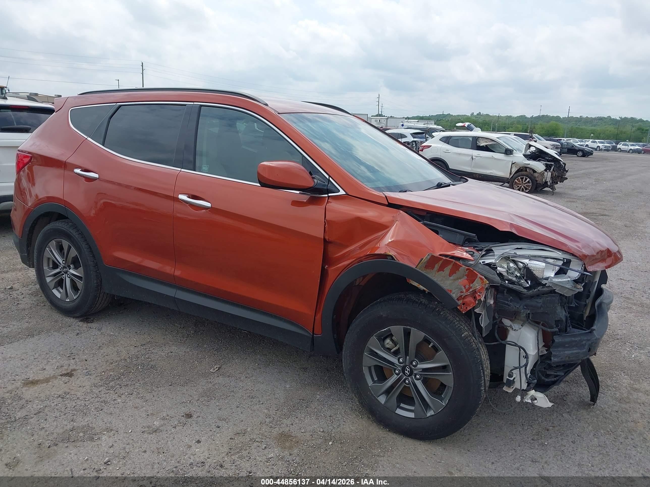2015 Hyundai Santa Fe Sport 2.4l Orange vin: 5XYZU3LB4FG274153