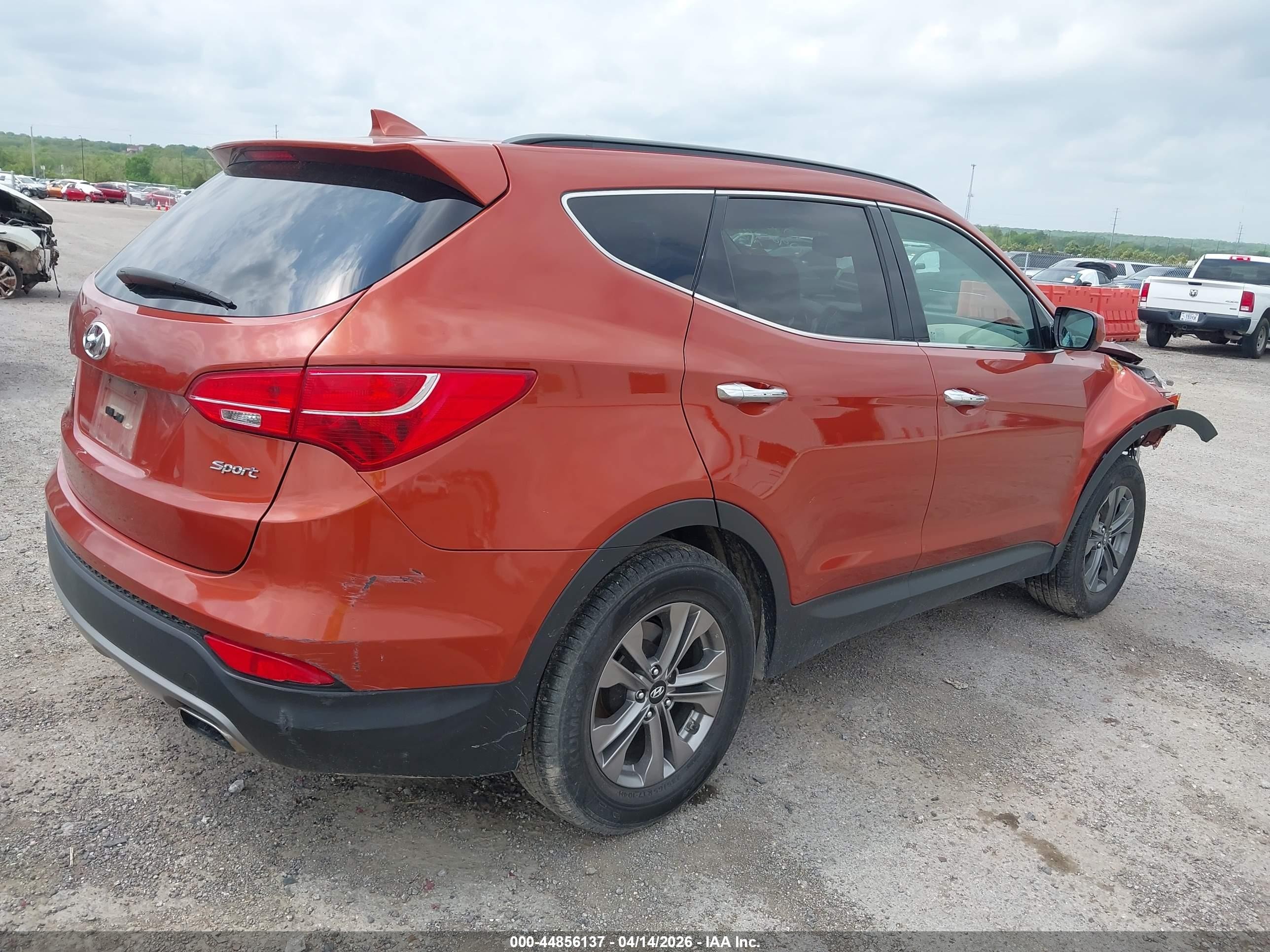 2015 Hyundai Santa Fe Sport 2.4l Orange vin: 5XYZU3LB4FG274153