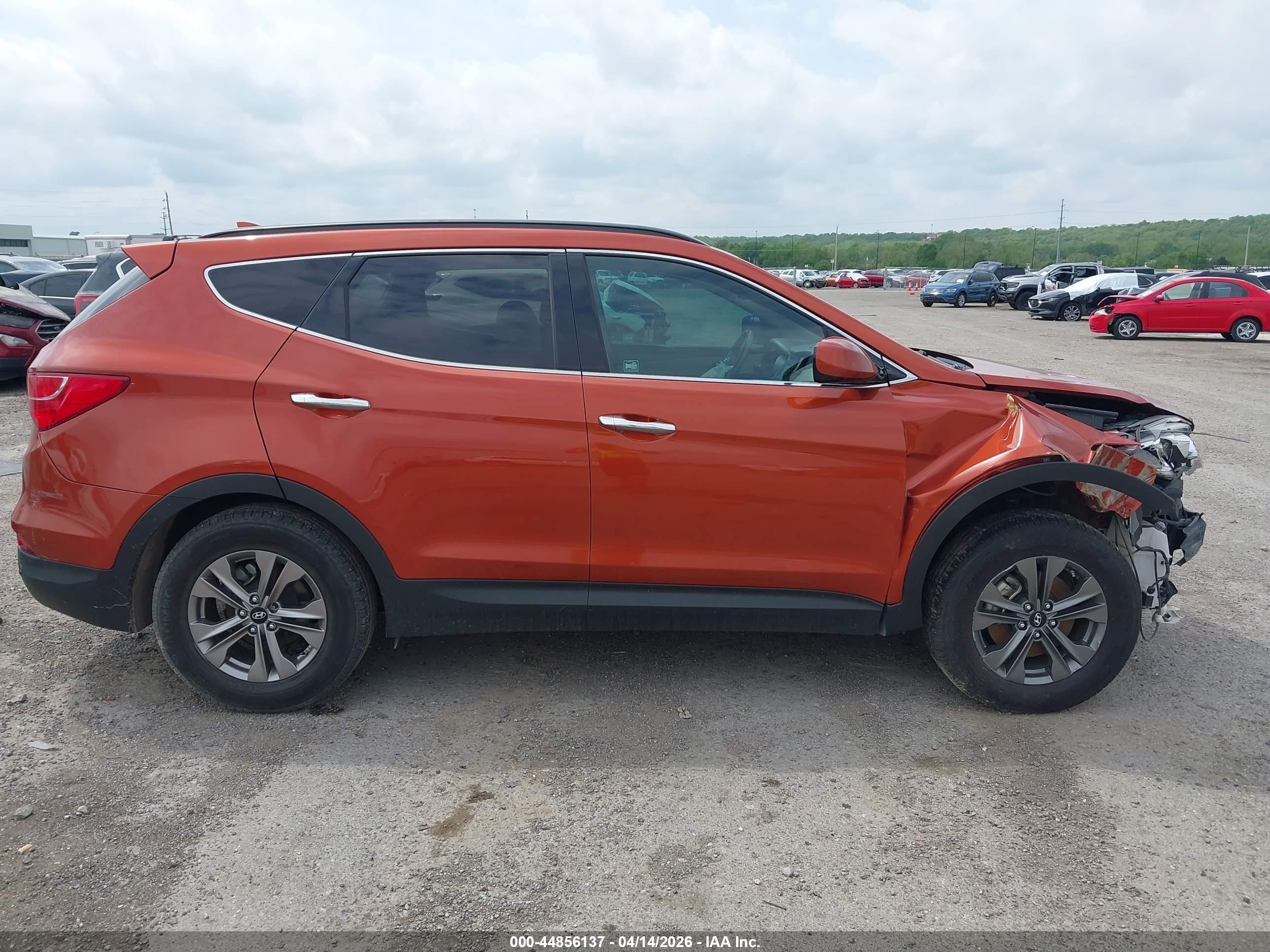 2015 Hyundai Santa Fe Sport 2.4l Orange vin: 5XYZU3LB4FG274153