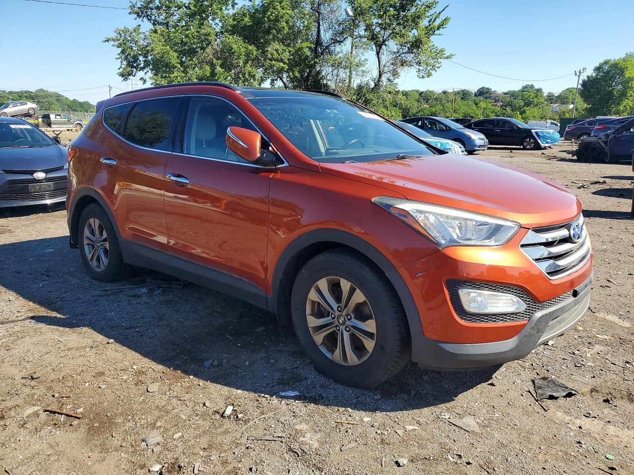 2015 Hyundai Santa Fe Sport 2.4l Orange vin: 5XYZU3LB4FG292930