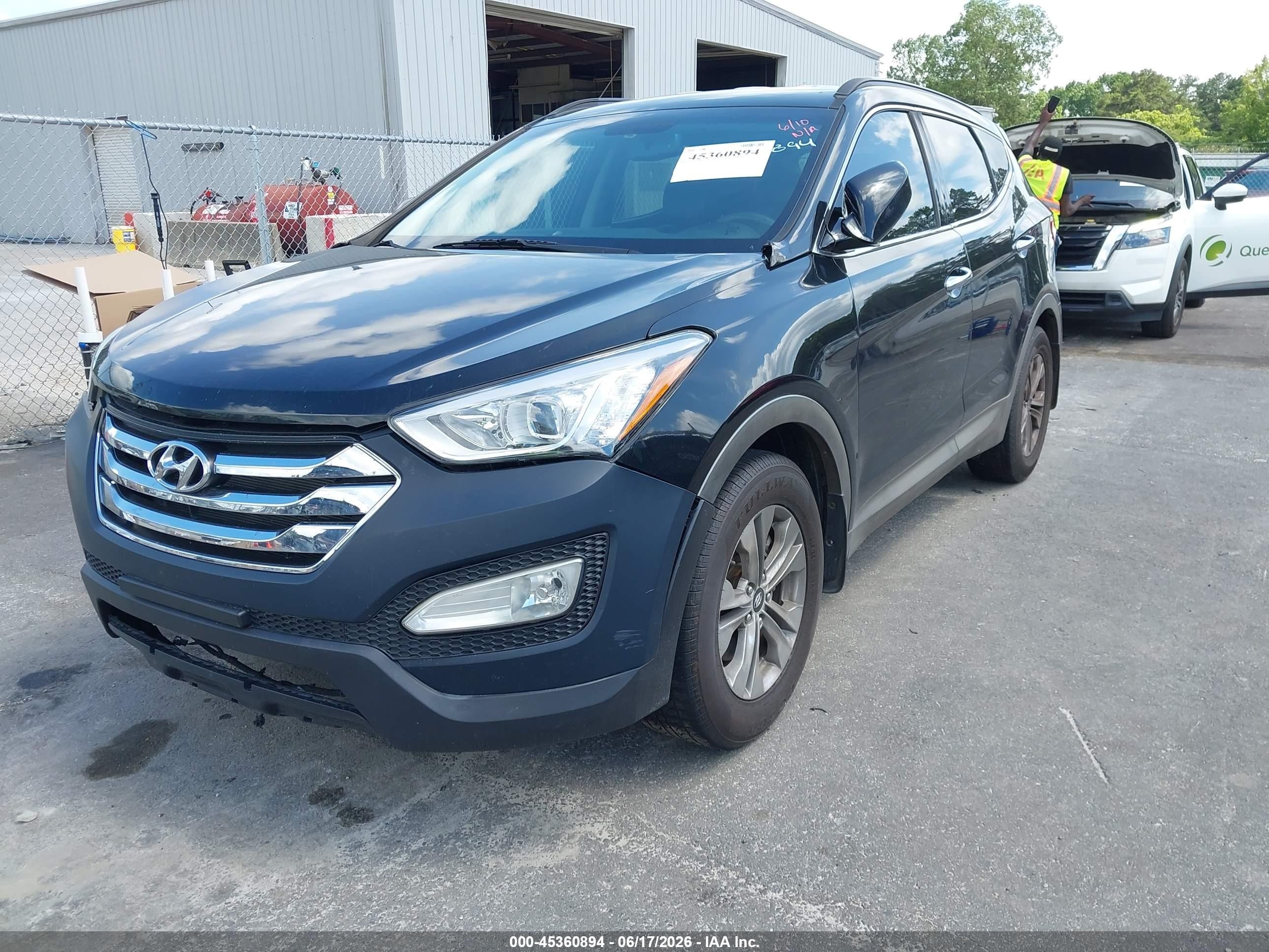 2015 Hyundai Santa Fe Sport 2.4l Black vin: 5XYZU3LB4FG305336