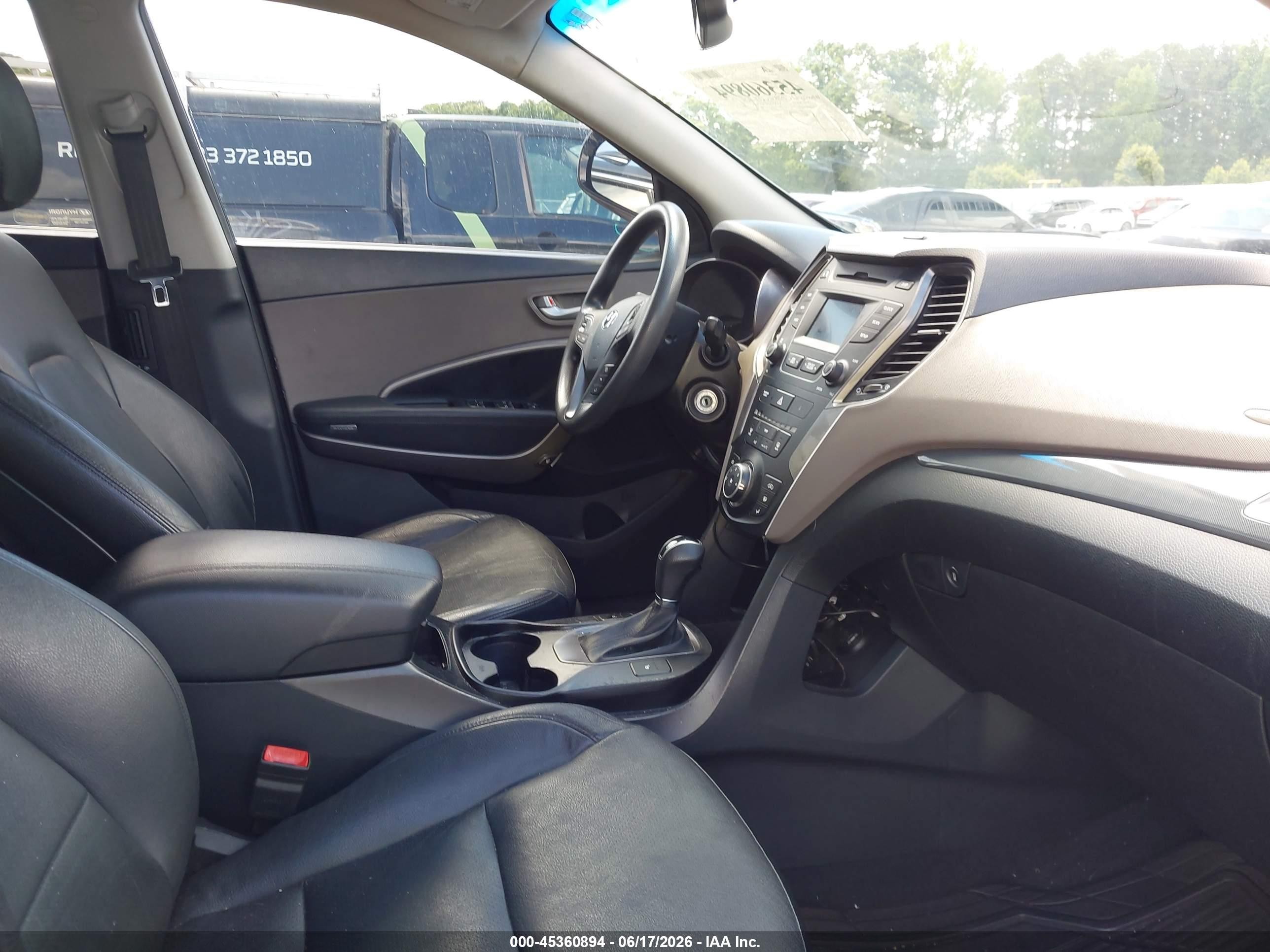 2015 Hyundai Santa Fe Sport 2.4l Black vin: 5XYZU3LB4FG305336