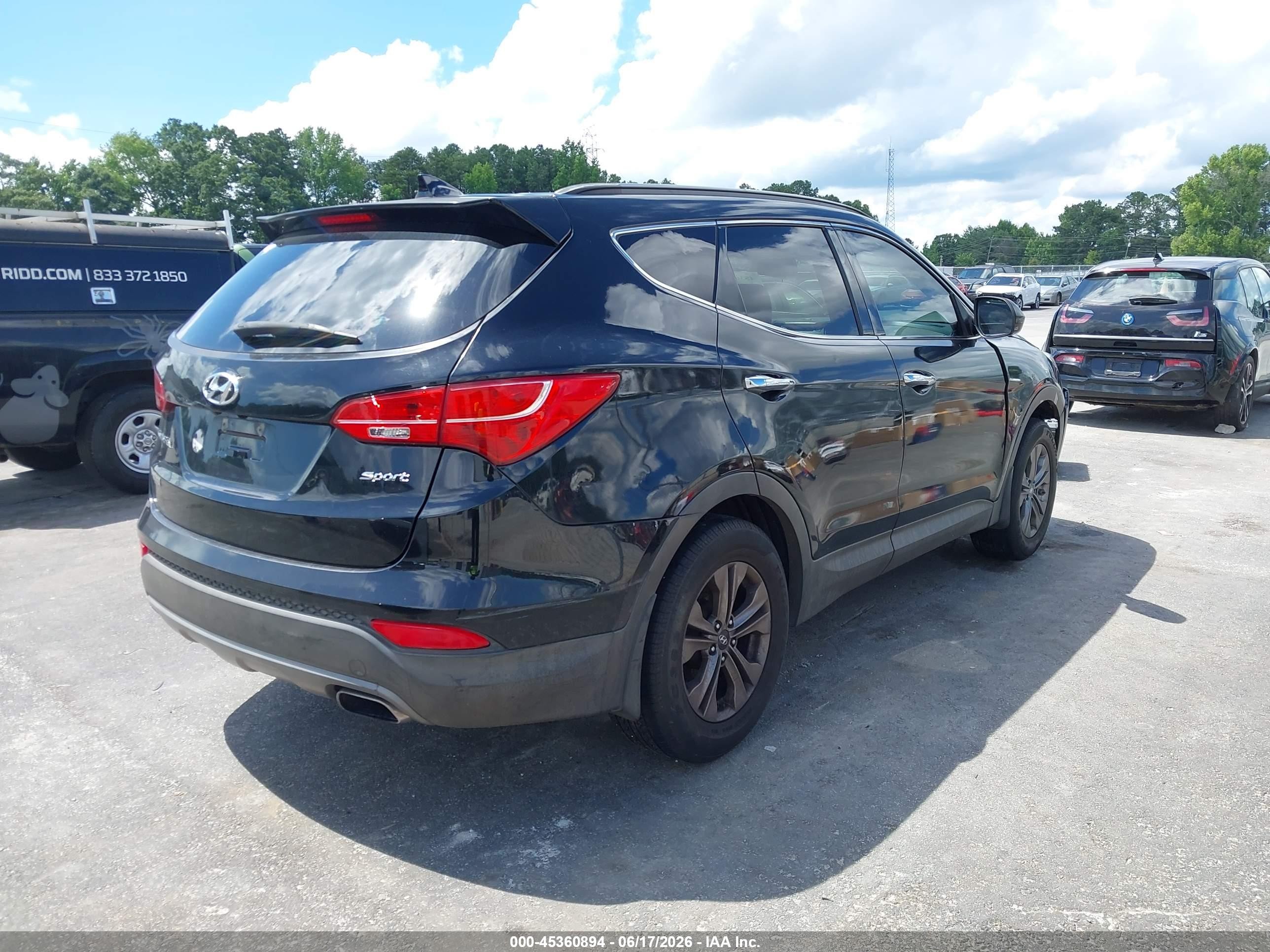 2015 Hyundai Santa Fe Sport 2.4l Black vin: 5XYZU3LB4FG305336
