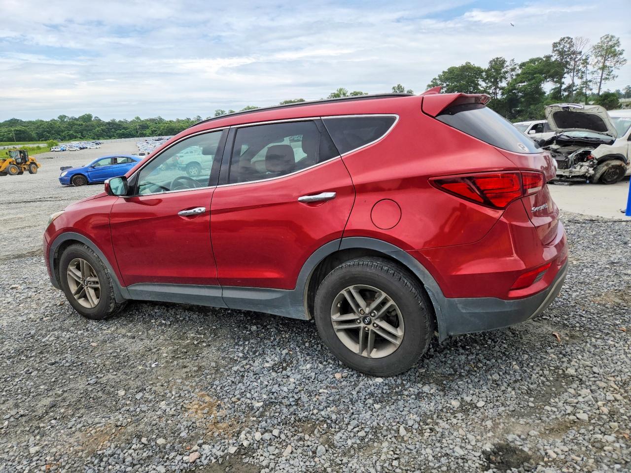 2017 Hyundai Santa Fe Sport 2.4l Red vin: 5XYZU3LB4HG417105