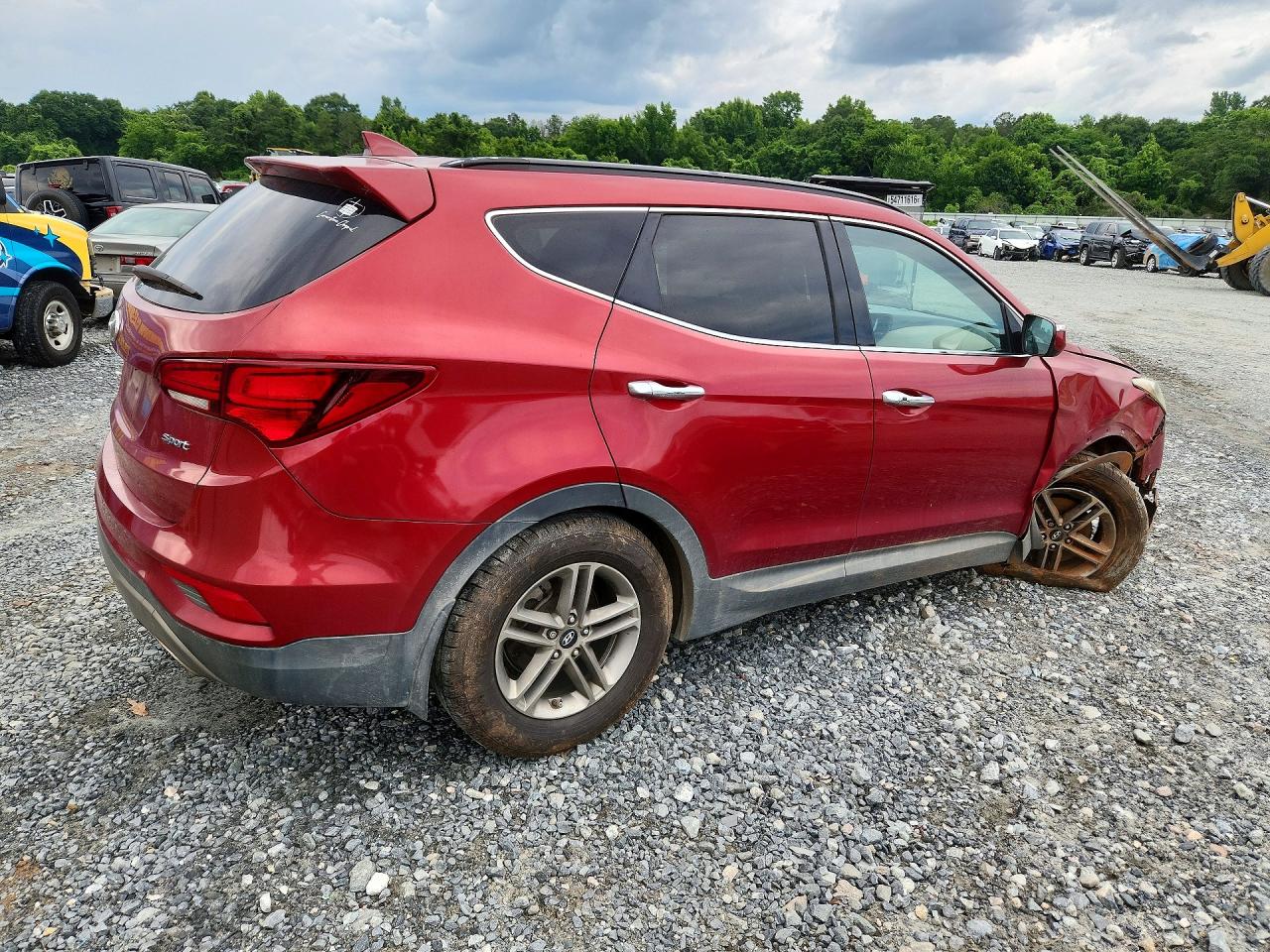 2017 Hyundai Santa Fe Sport 2.4l Red vin: 5XYZU3LB4HG417105