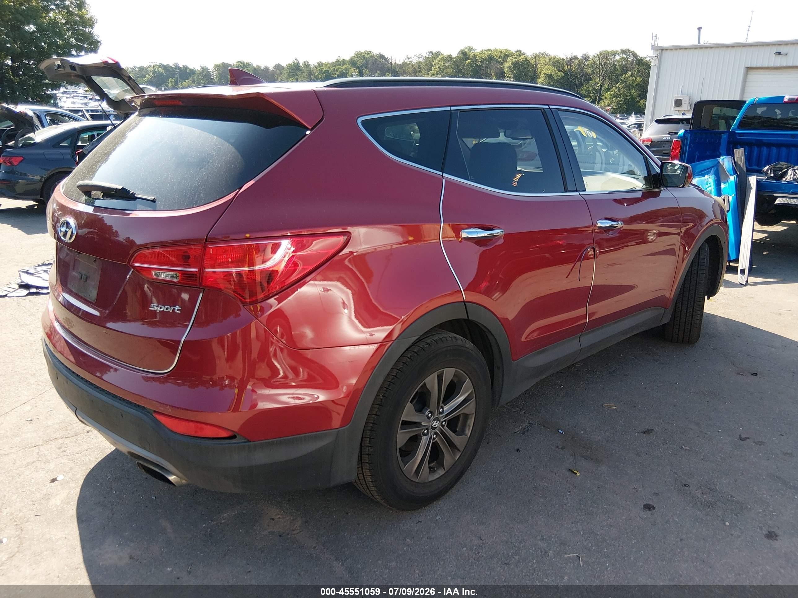 2013 Hyundai Santa Fe Sport Красный vin: 5XYZU3LB5DG008055