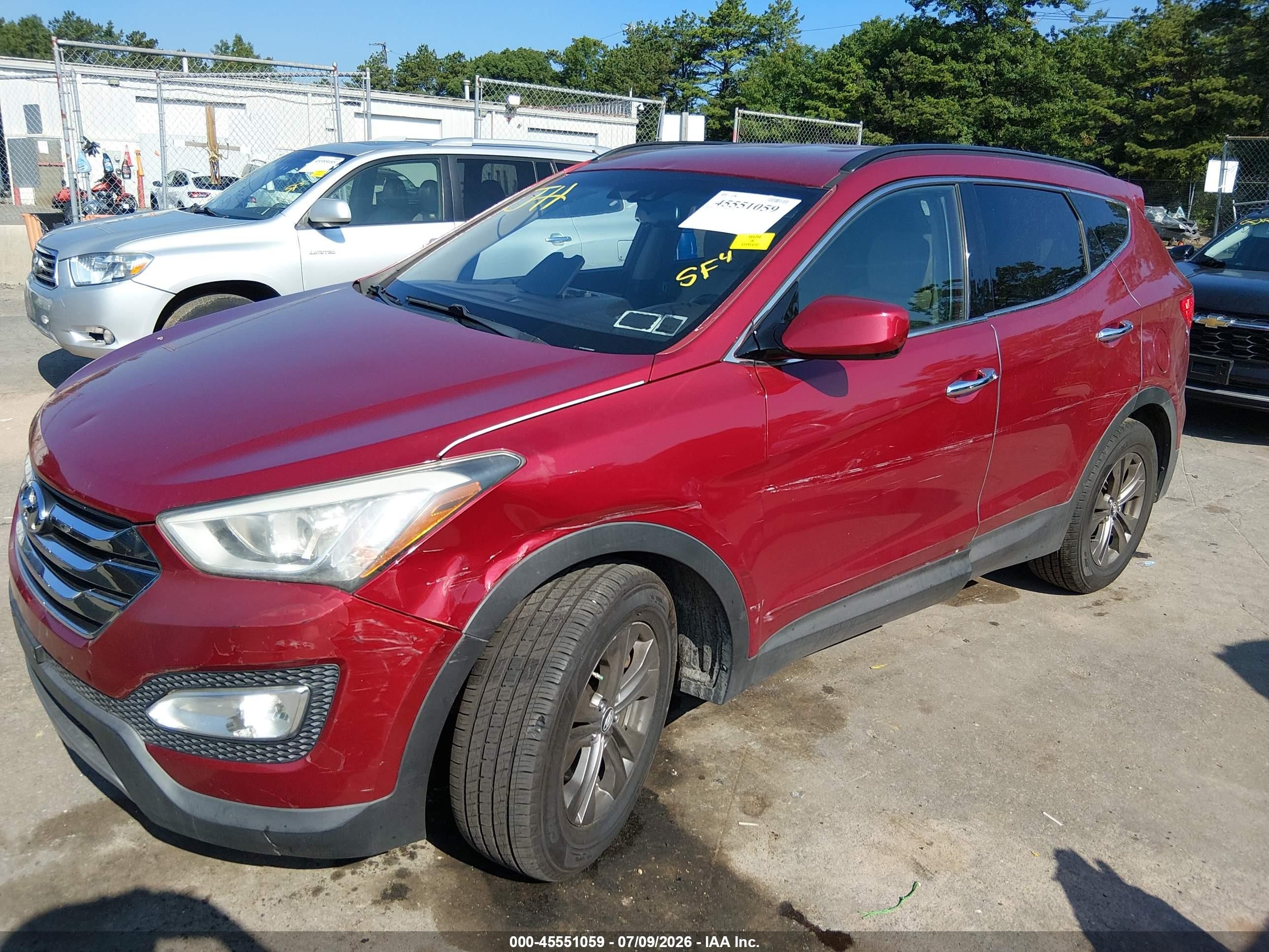 2013 Hyundai Santa Fe Sport Красный vin: 5XYZU3LB5DG008055