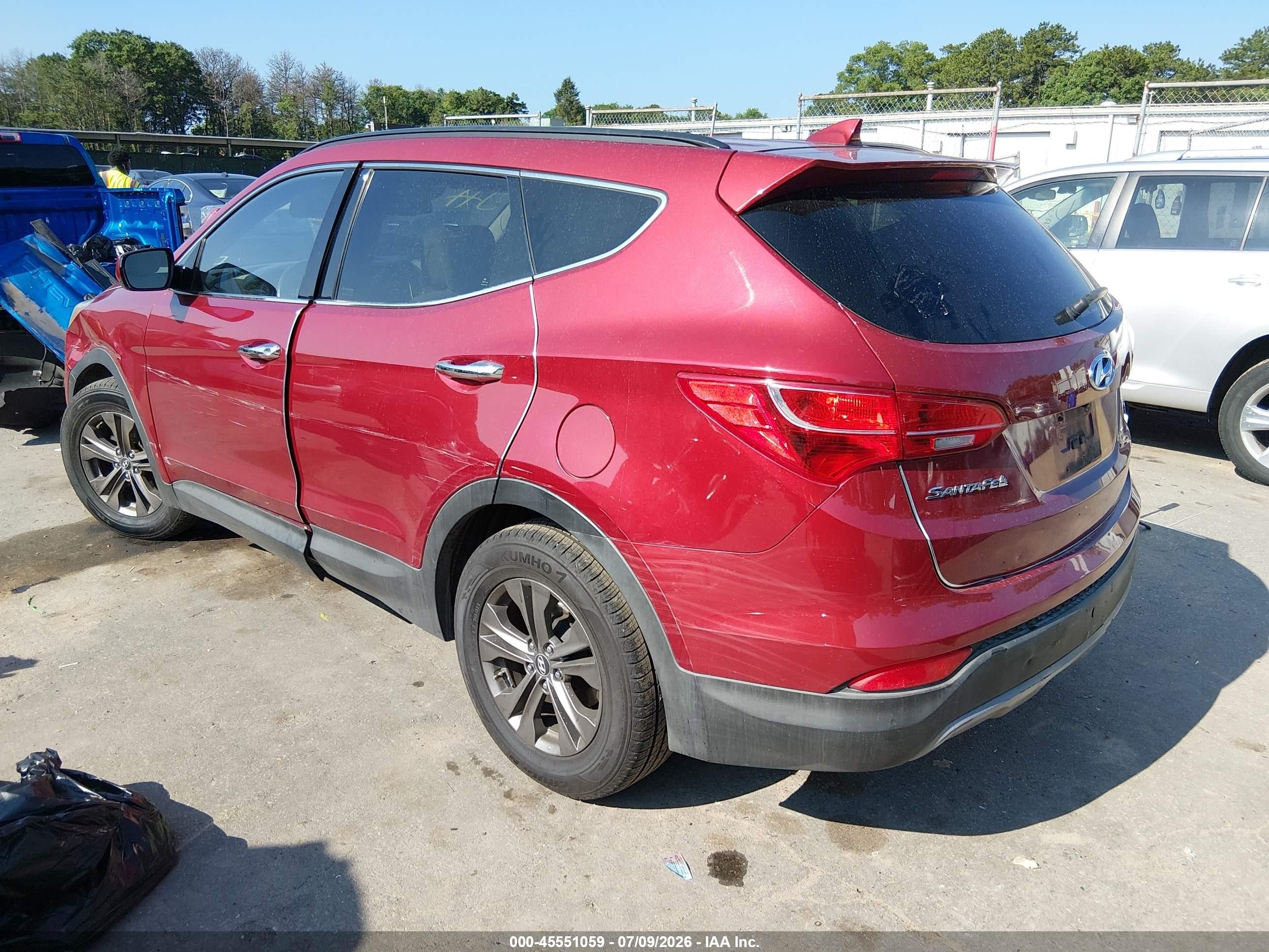 2013 Hyundai Santa Fe Sport Красный vin: 5XYZU3LB5DG008055
