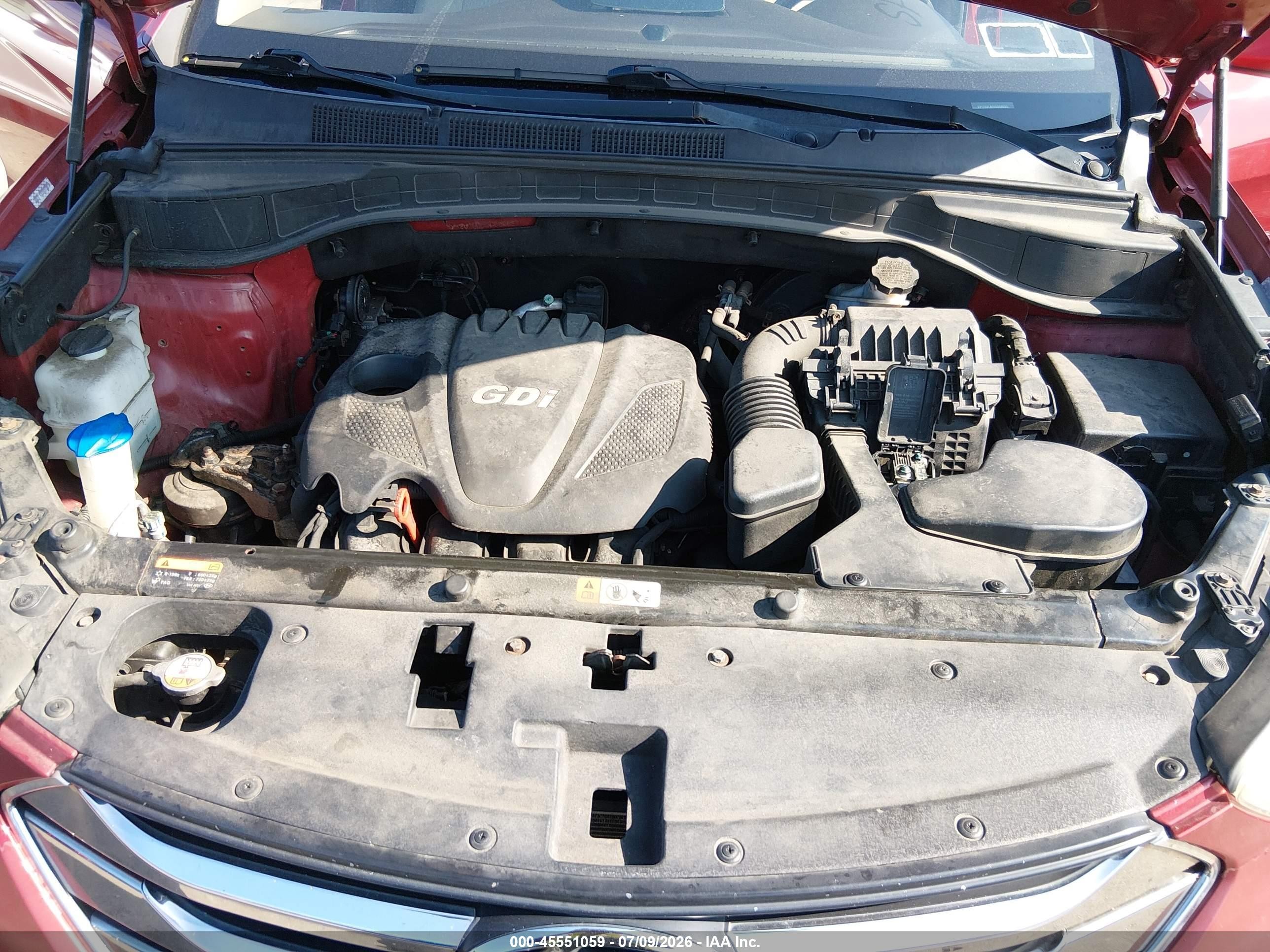 2013 Hyundai Santa Fe Sport Красный vin: 5XYZU3LB5DG008055