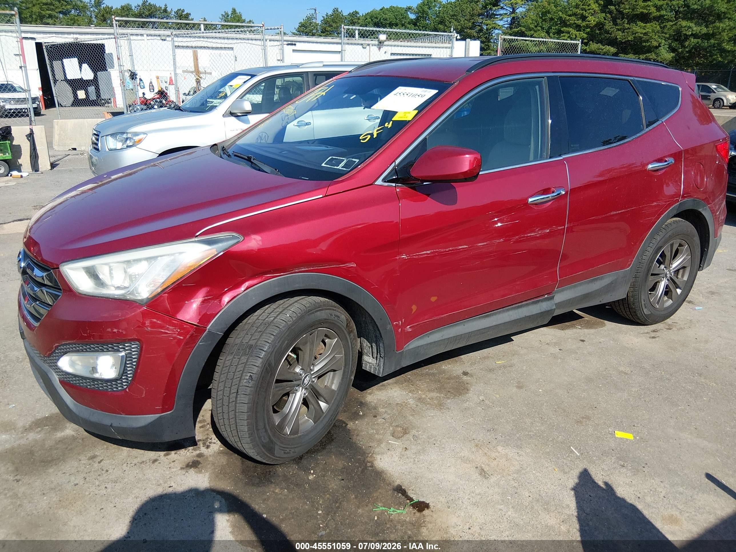 2013 Hyundai Santa Fe Sport Красный vin: 5XYZU3LB5DG008055