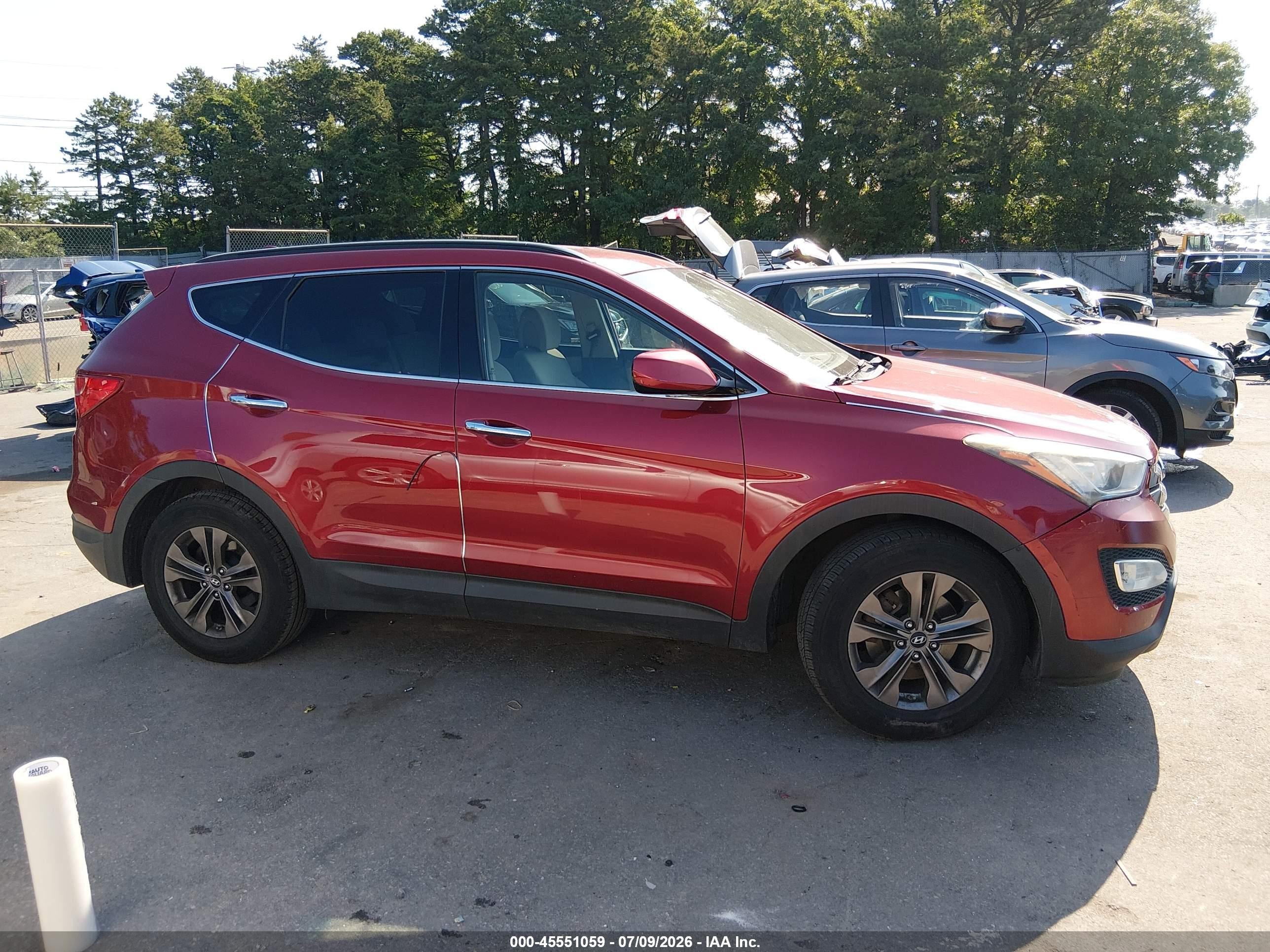 2013 Hyundai Santa Fe Sport Красный vin: 5XYZU3LB5DG008055