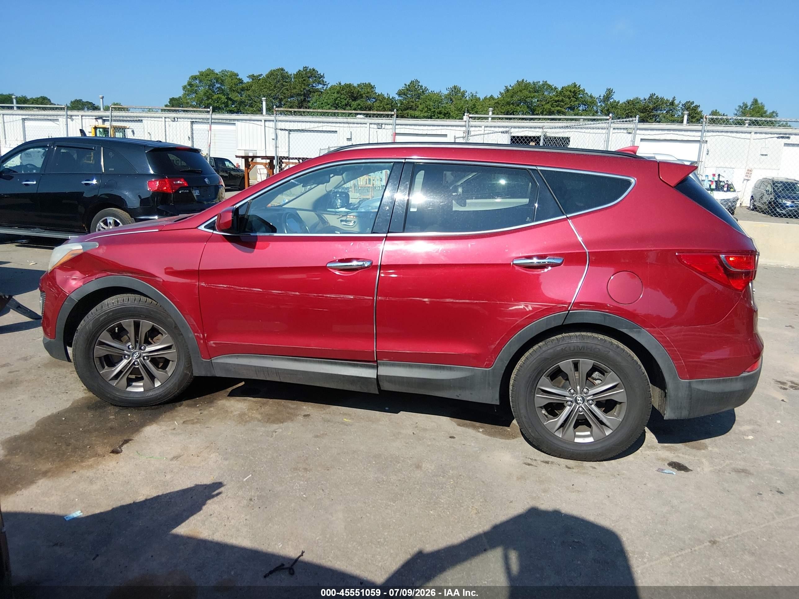 2013 Hyundai Santa Fe Sport Красный vin: 5XYZU3LB5DG008055