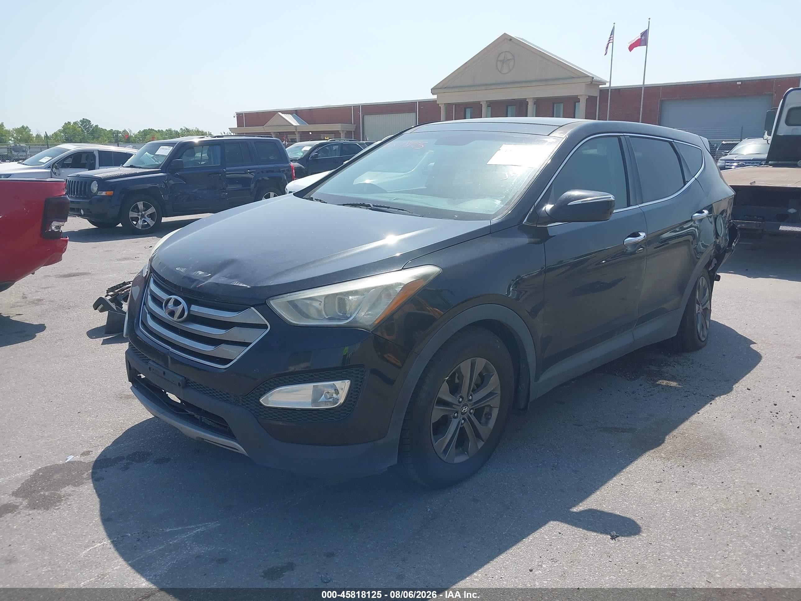 2013 Hyundai Santa Fe Sport Черный vin: 5XYZU3LB5DG016947