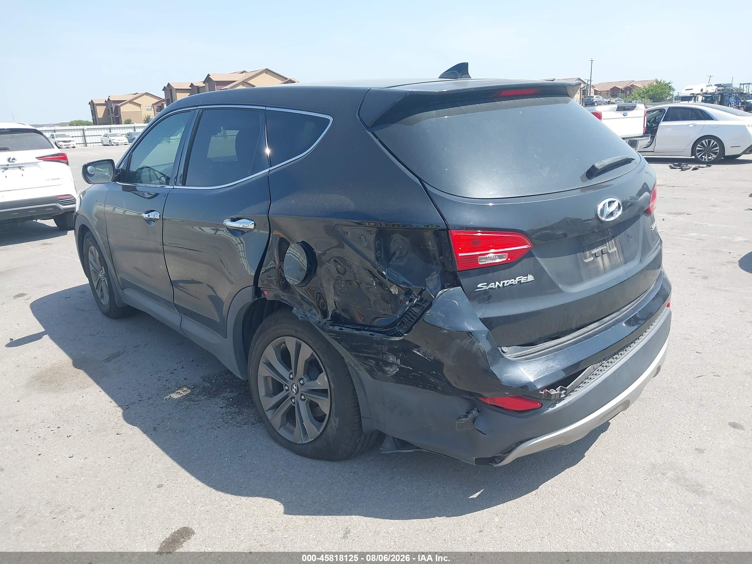 2013 Hyundai Santa Fe Sport Черный vin: 5XYZU3LB5DG016947