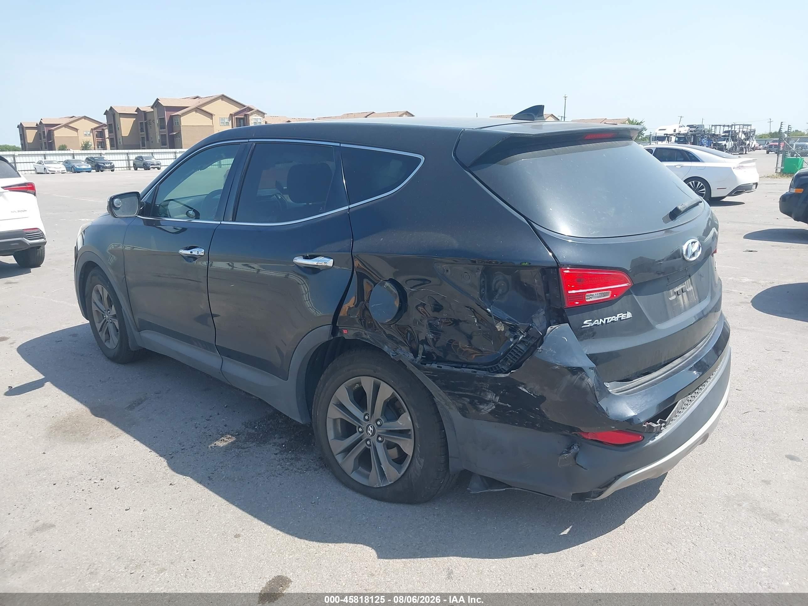 2013 Hyundai Santa Fe Sport Черный vin: 5XYZU3LB5DG016947